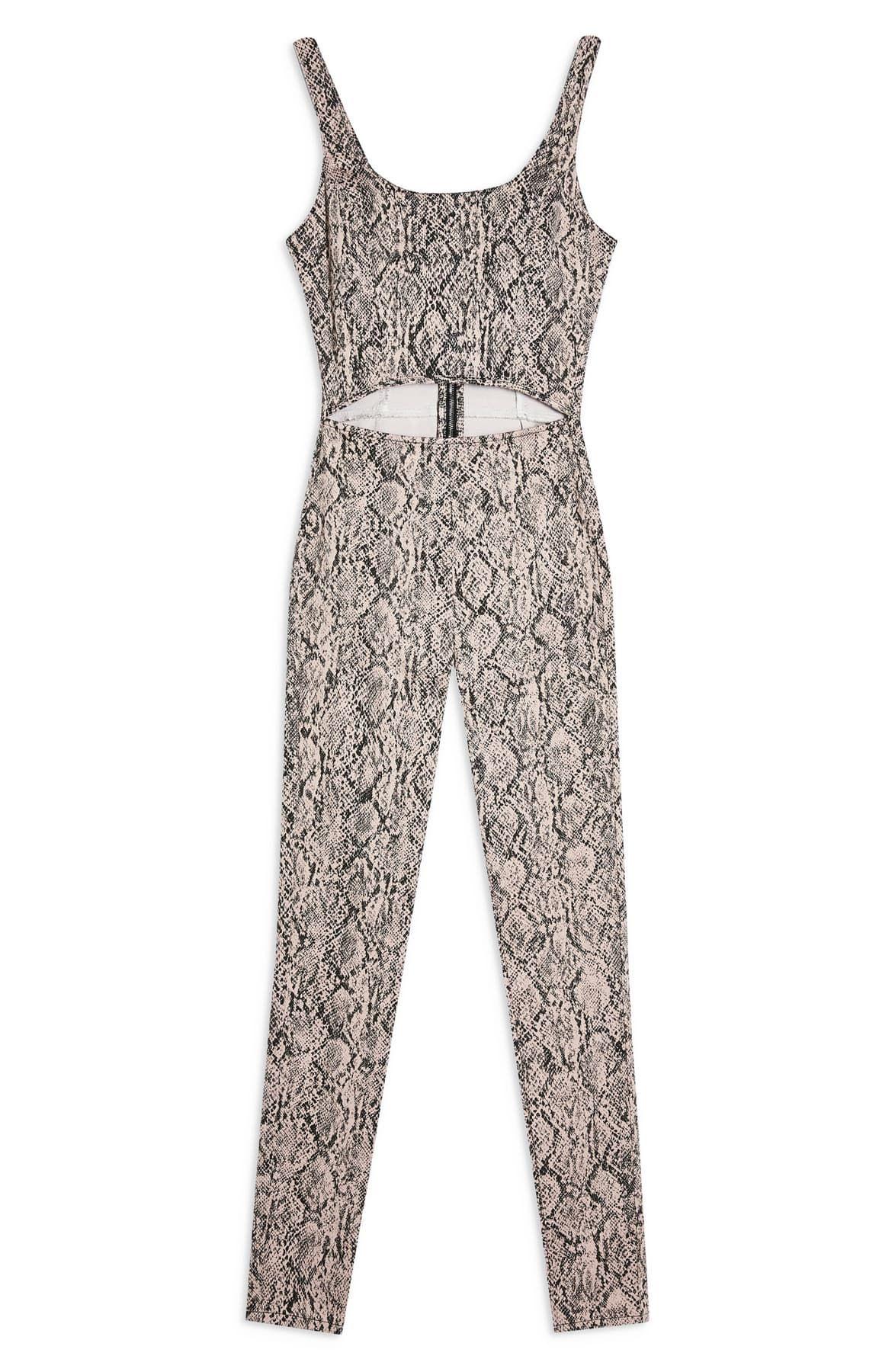 Topshop snake print jumpsuit Clearance