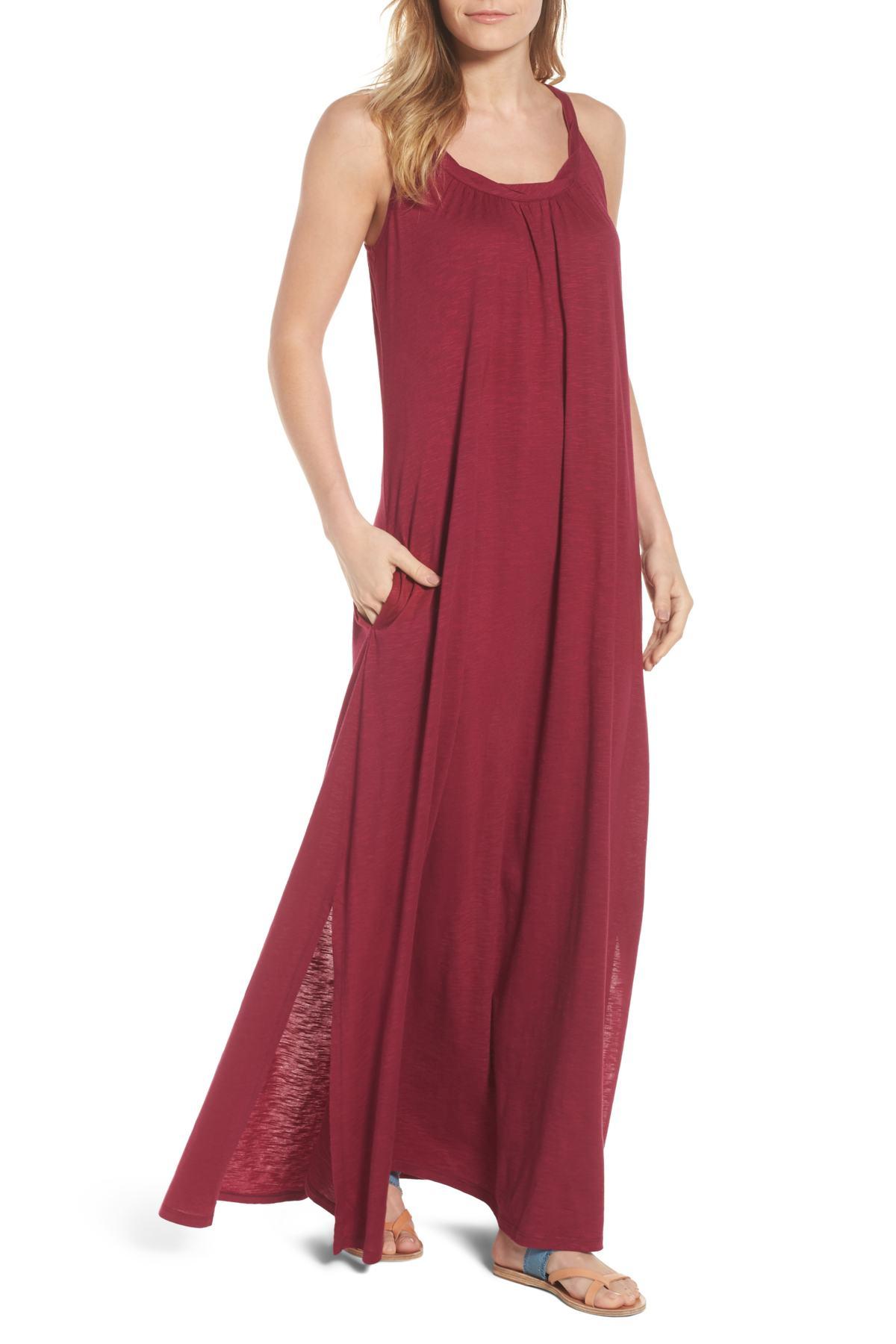 caslon twist neck maxi dress