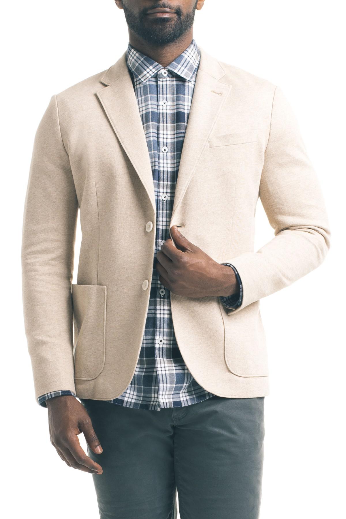 Lyst Good Man Brand Slim Fit Knit Blazer in Natural for Men
