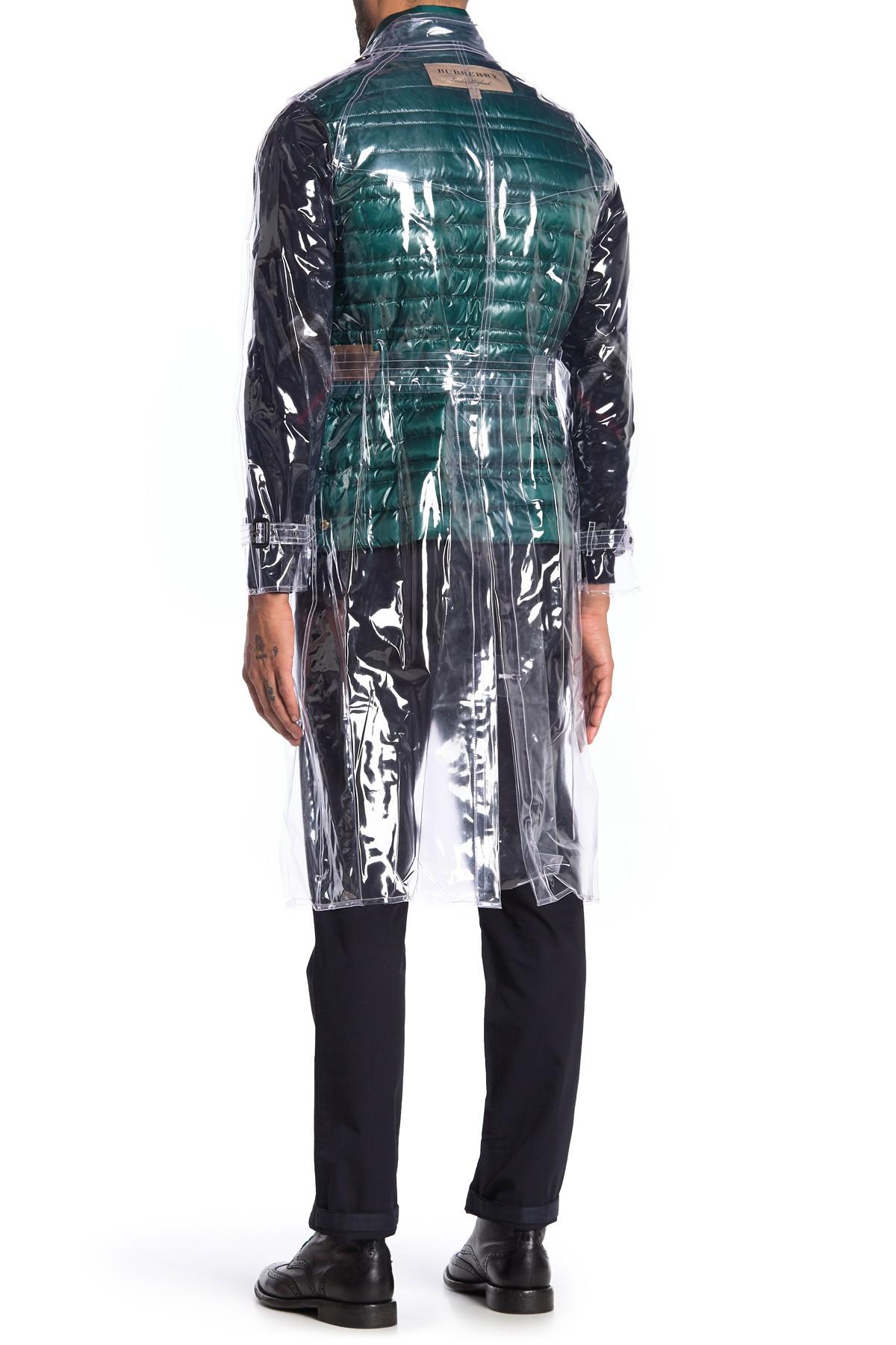 Men's clear plastic raincoat Clearance