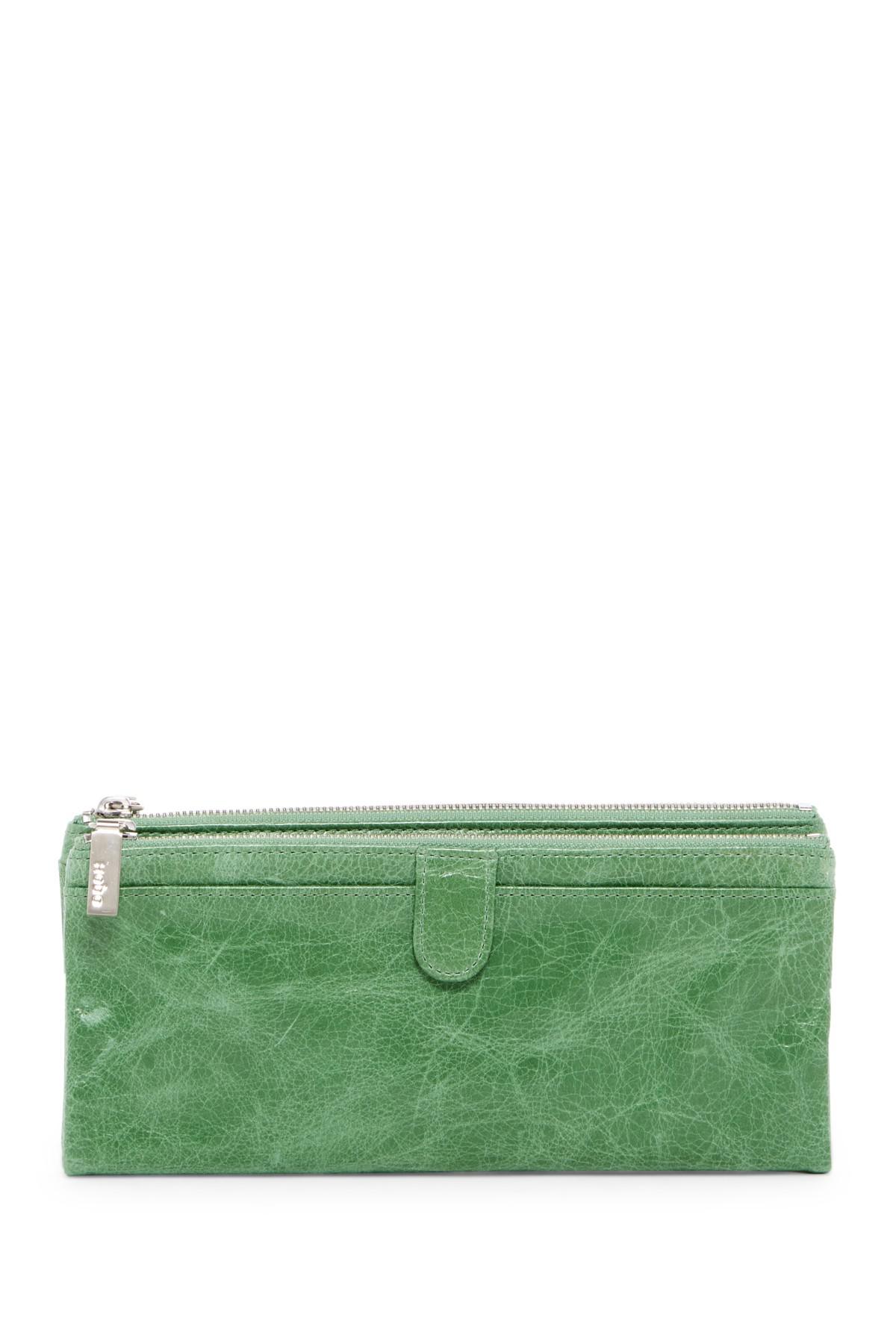 Hobo Taylor Leather Wallet in Green - Lyst