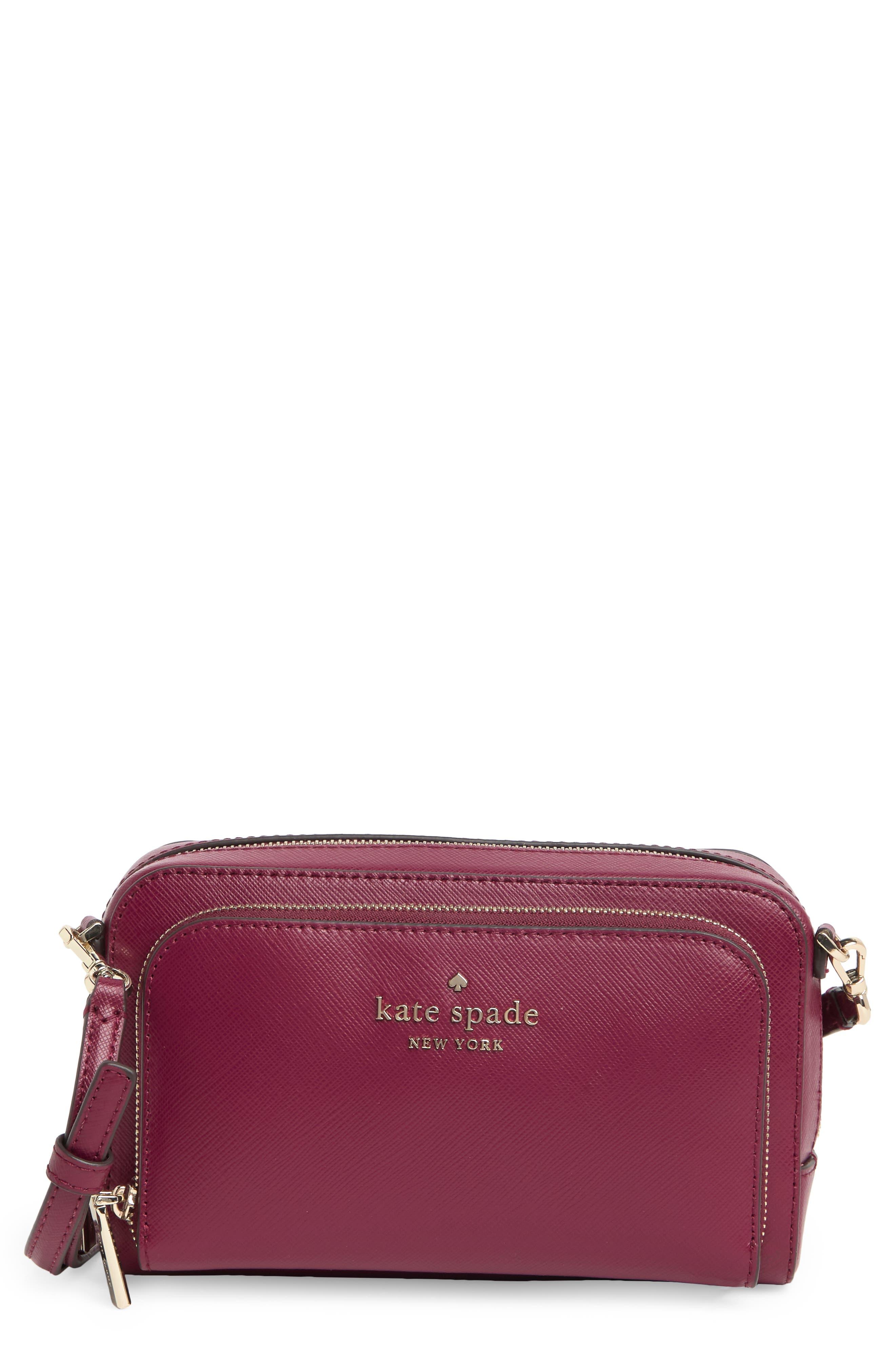 Kate Spade Staci Dual Zip Crossbody Bag in Purple