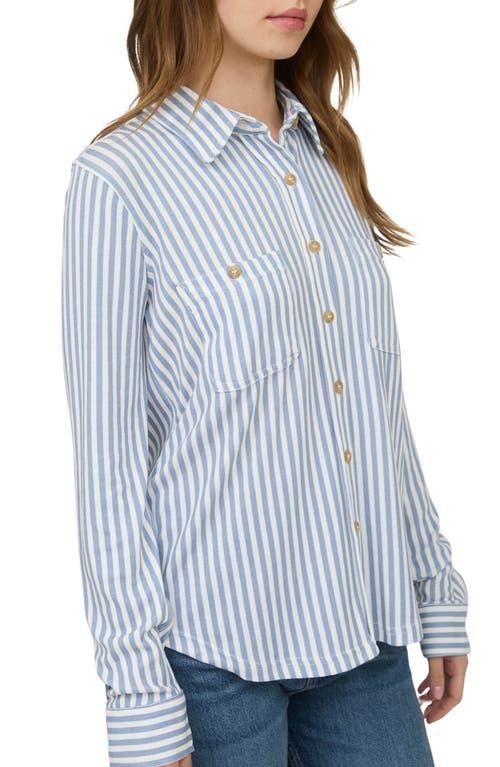 Tunique Manches Longues Blu Pepper Rayée Noir Et Blanc - Taille S - En Rayonne - Très Bon état