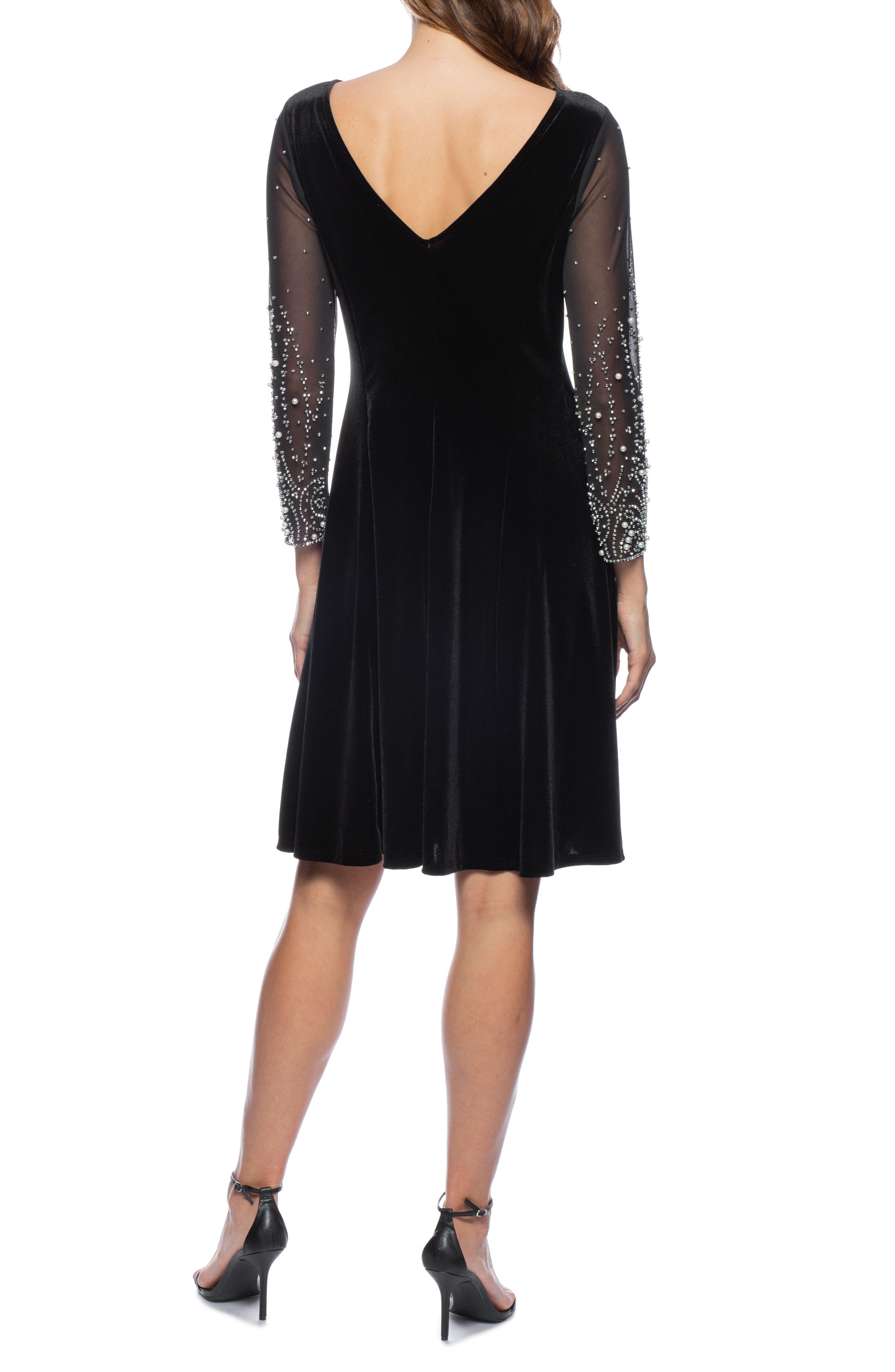Marina black lace clearance dress