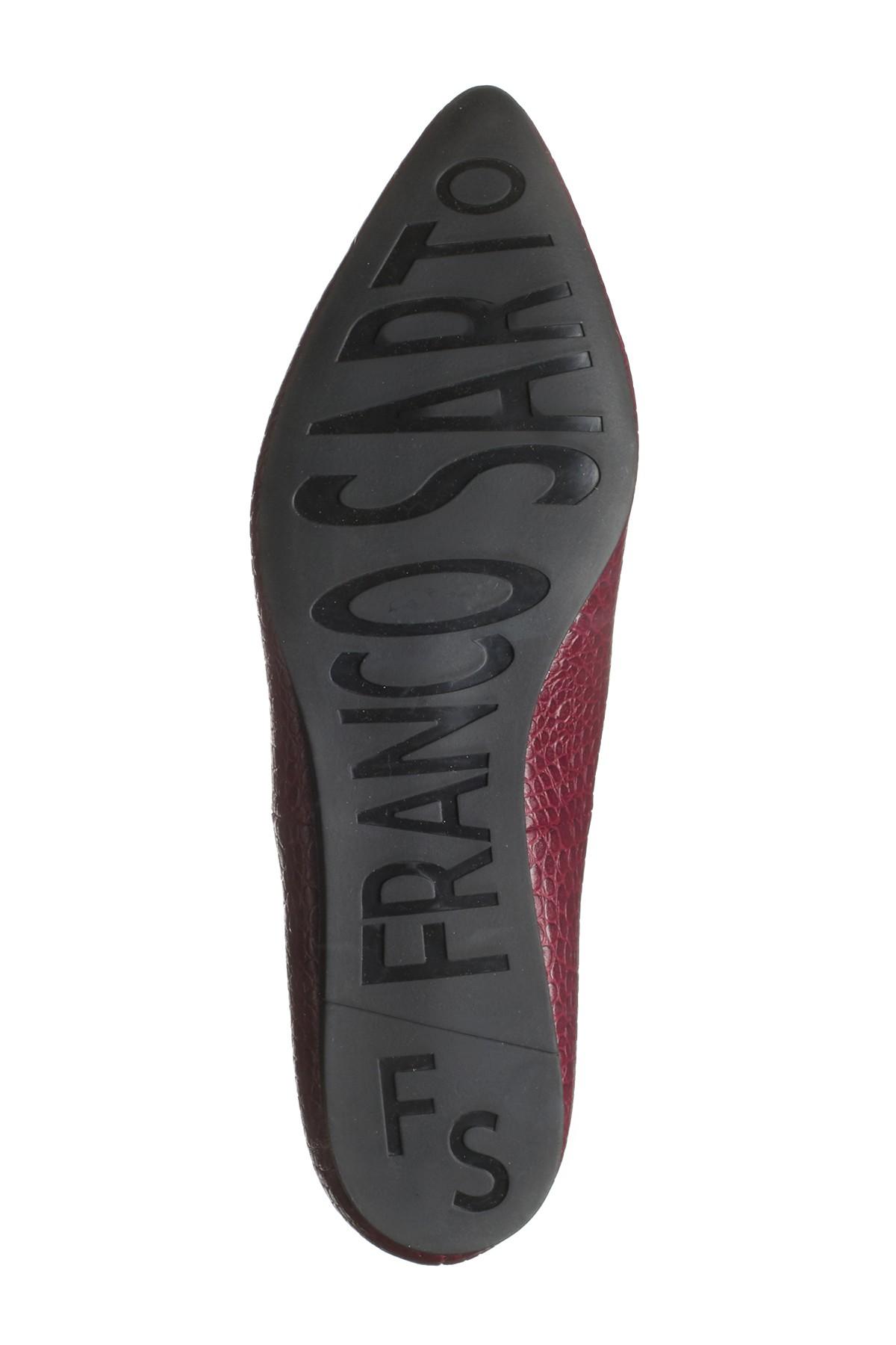 franco sarto hazeline leather pointed toe flat