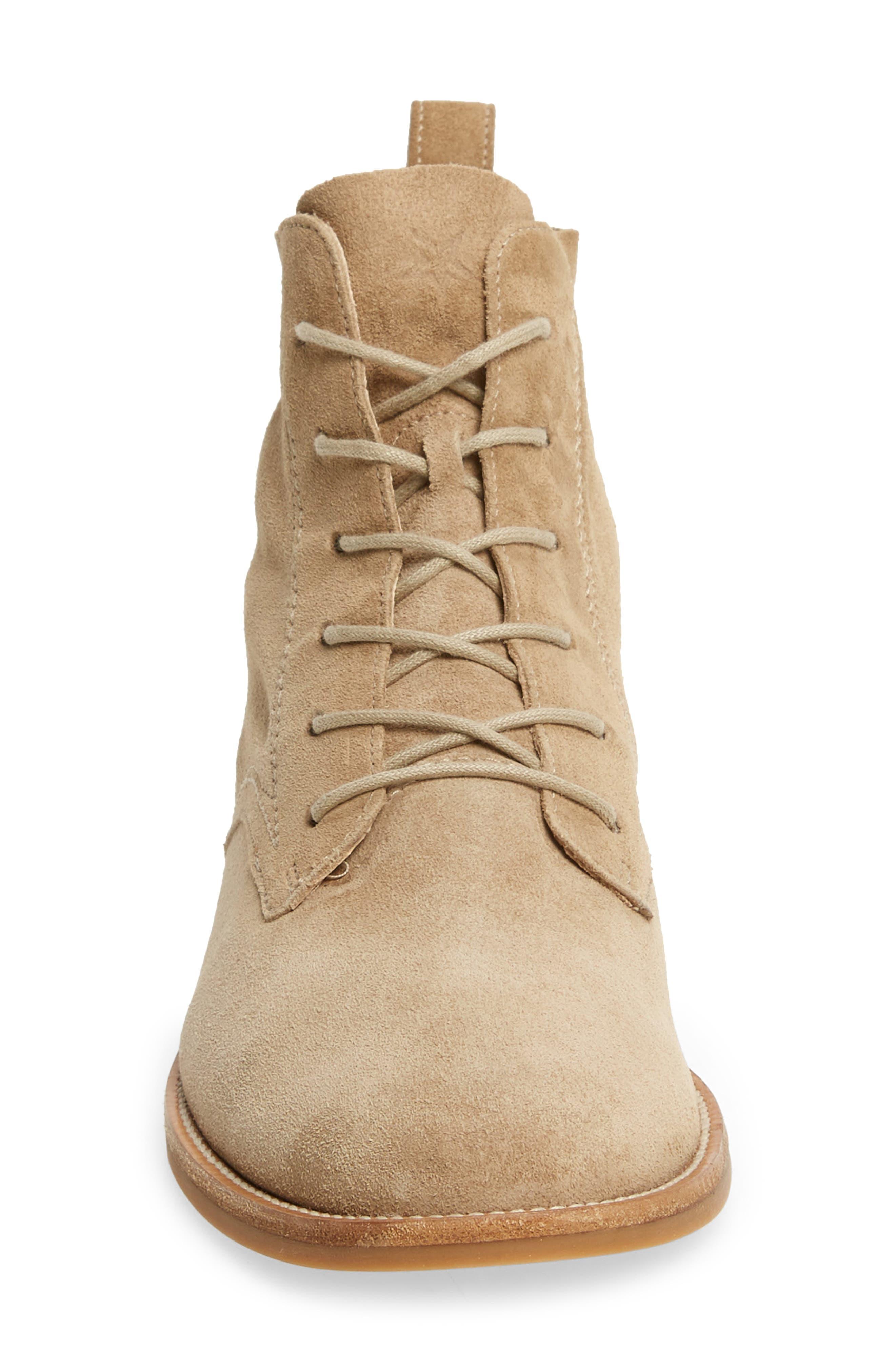 Paul Green Harrison Lace-up Bootie In Grain Soft Suede At Nordstrom Rack in  Natural | Lyst