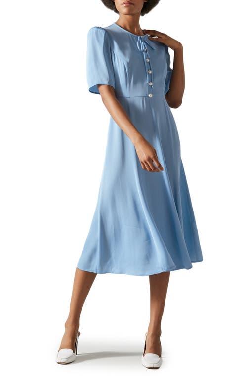 LK Bennett Montana Short Sleeve Midi Dress in Blue Lyst