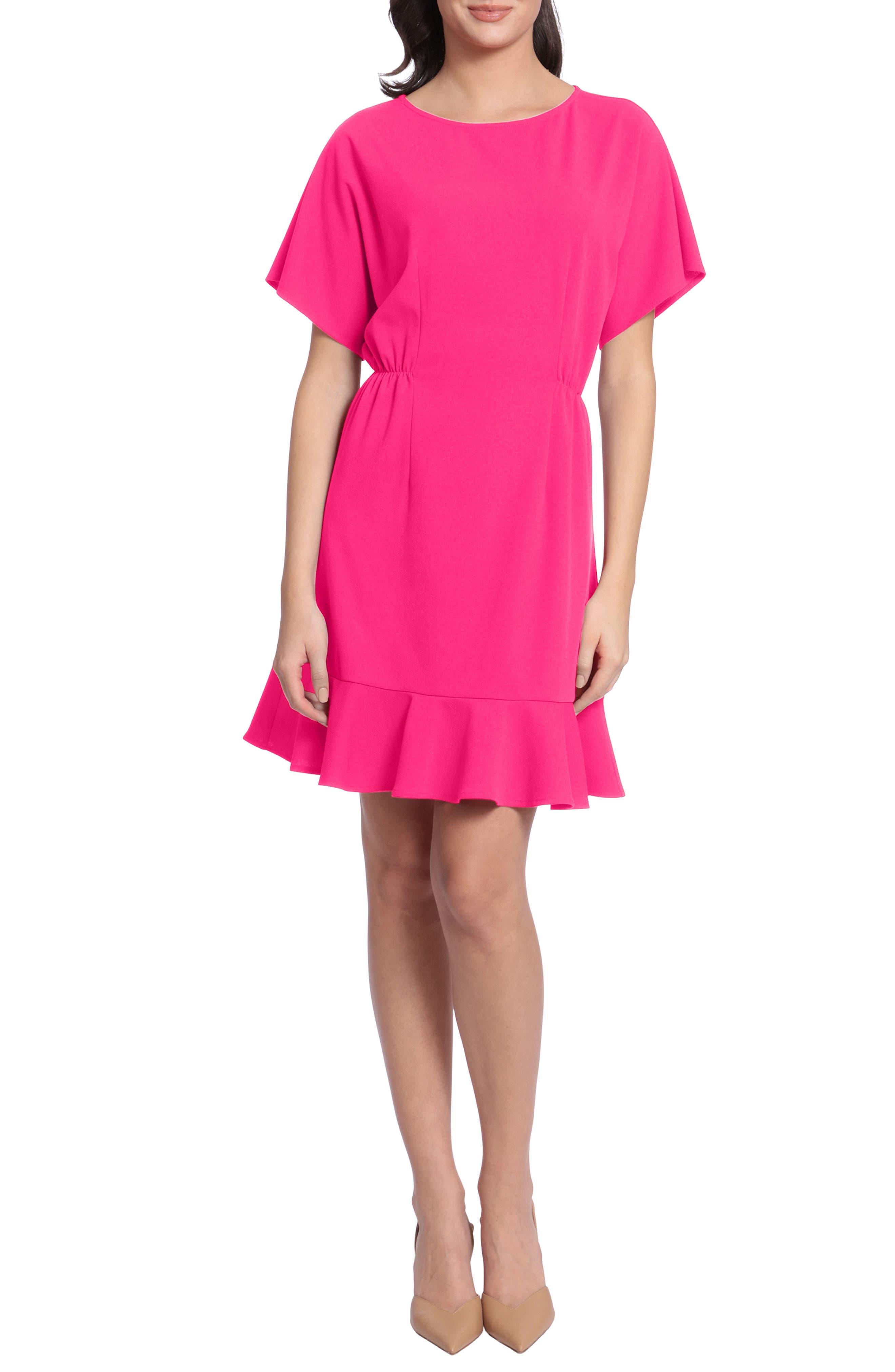 Donna Morgan Ruffle Hem Short Sleeve 