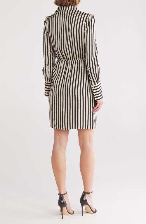 Sam Edelman Cabana Stripe Long Sleeve Shirt Dress in Black Lyst