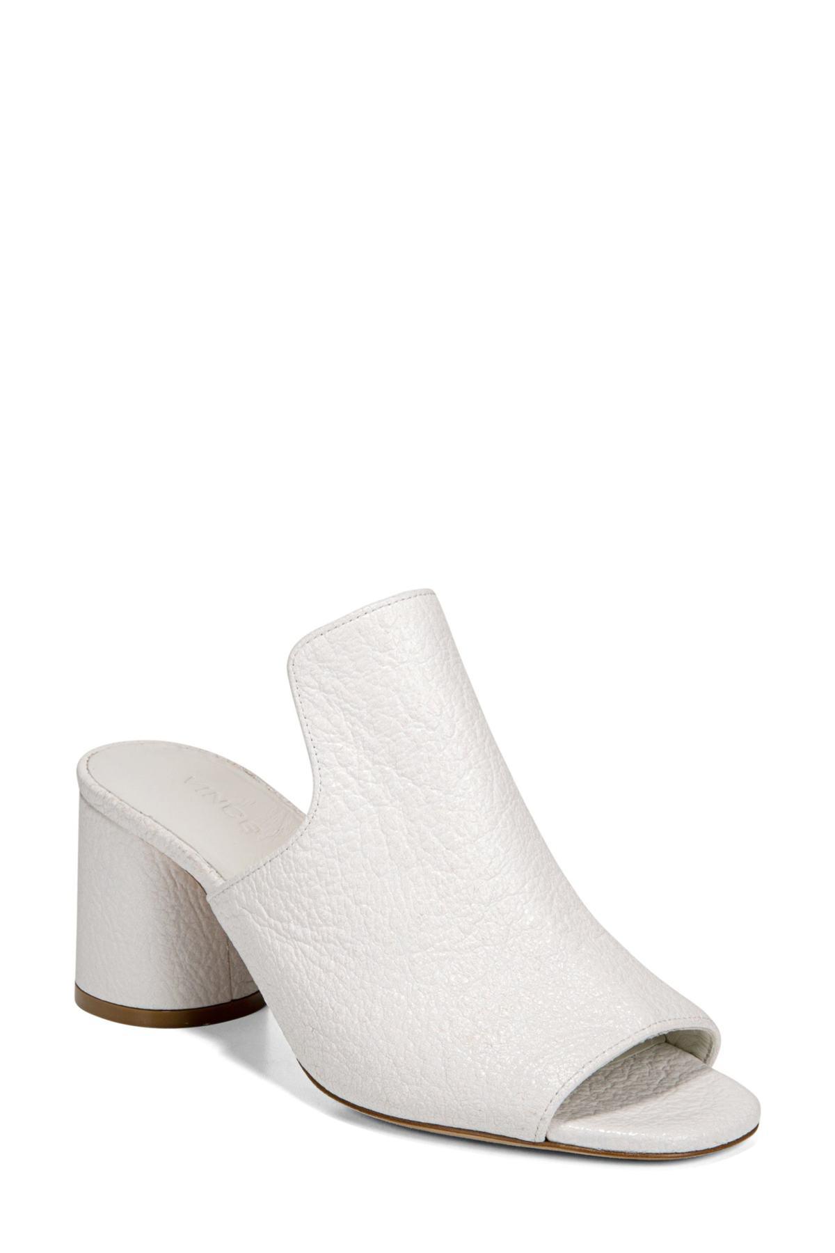Vince Tanay Leather Mule in White - Lyst