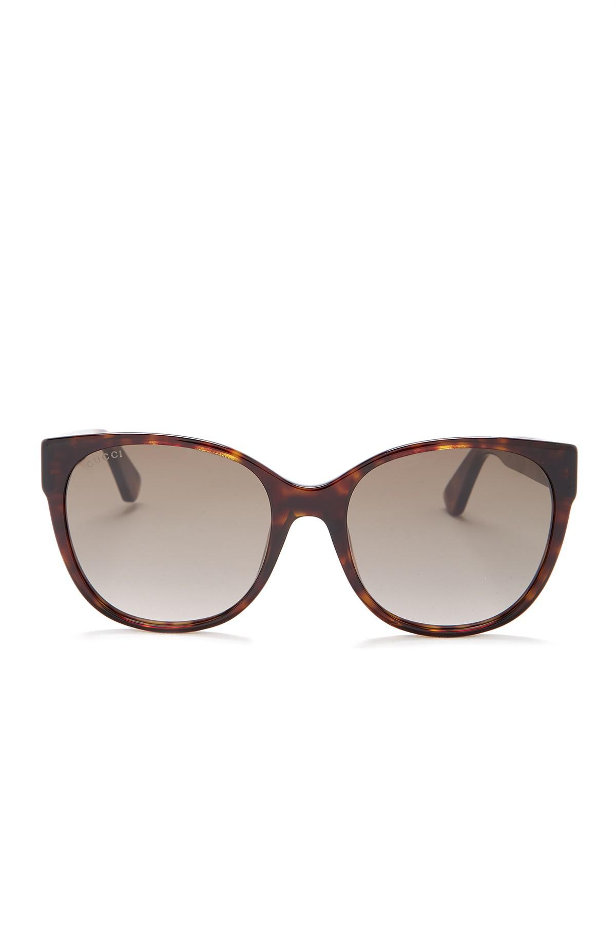 gucci modified round 56mm sunglasses