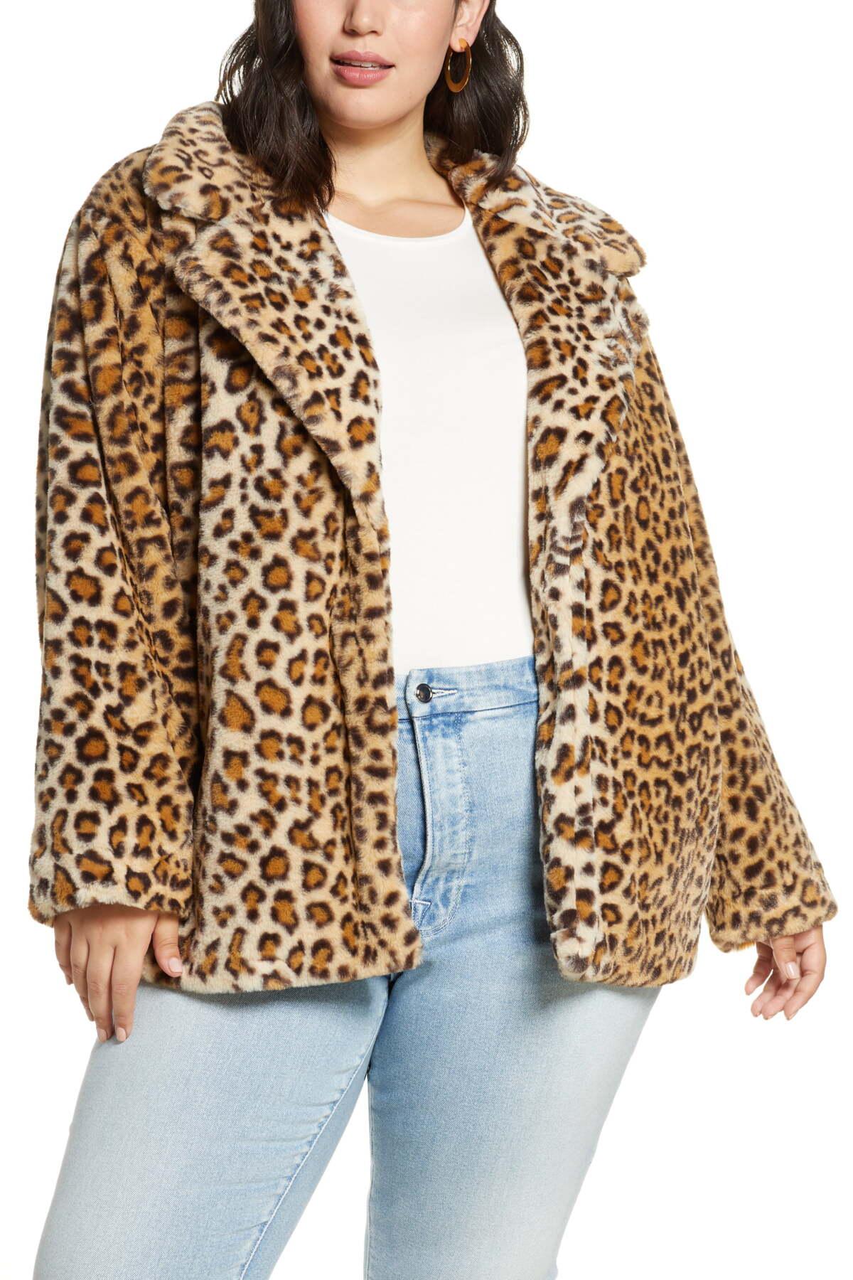 halogen faux fur cape