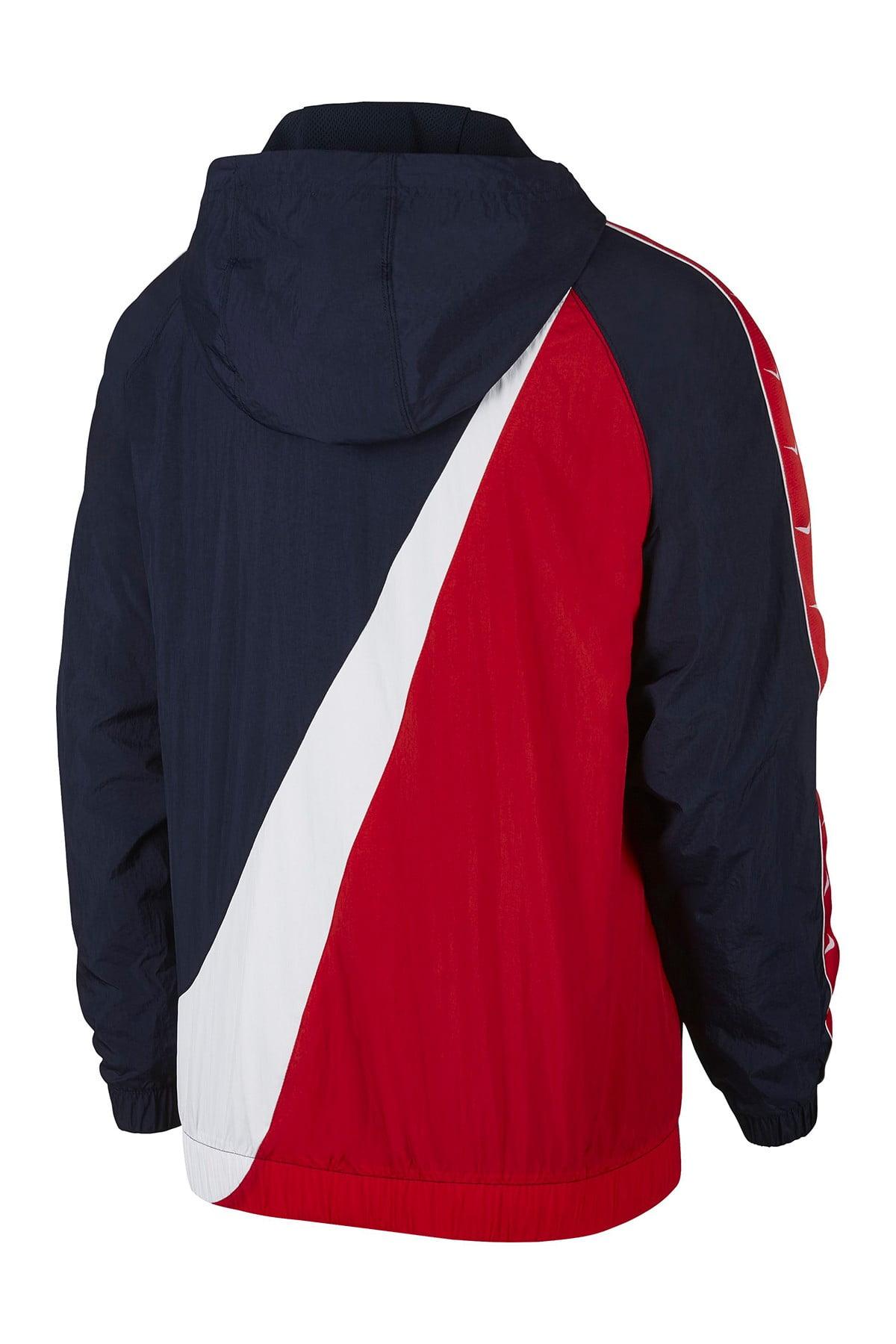 Nike Sportswear Swoosh Woven Jacket Obsidian/ White/ University Red/ White  in Blue for Men | Lyst