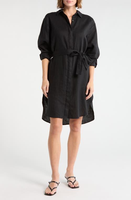 james perse tee shirt dress James Perse T Shirt Dress Womens Size Small Black Rolled Sleeve
