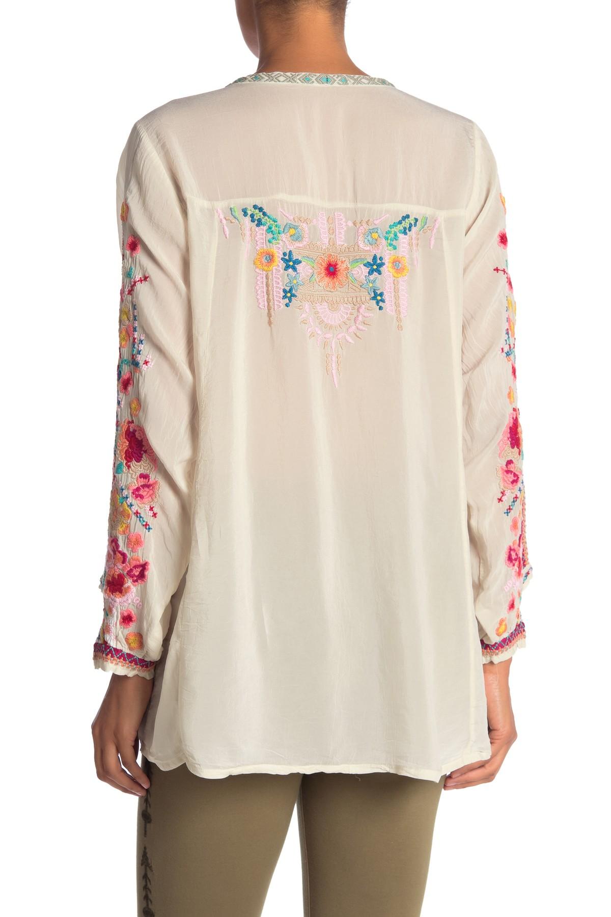 johnny was peacock sable blouse