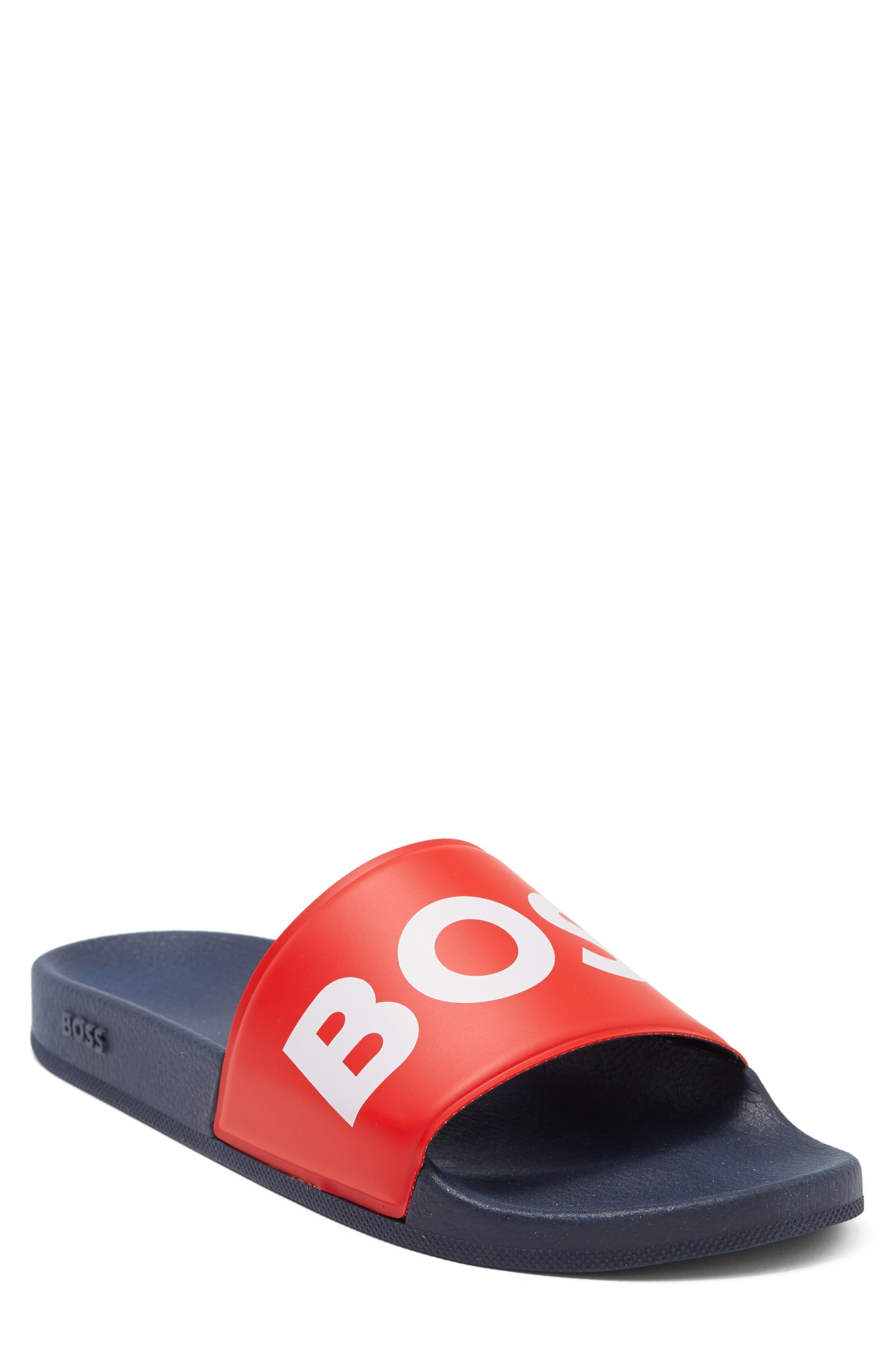BOSS by HUGO BOSS Sean Slide Sandal in Red for Men | Lyst