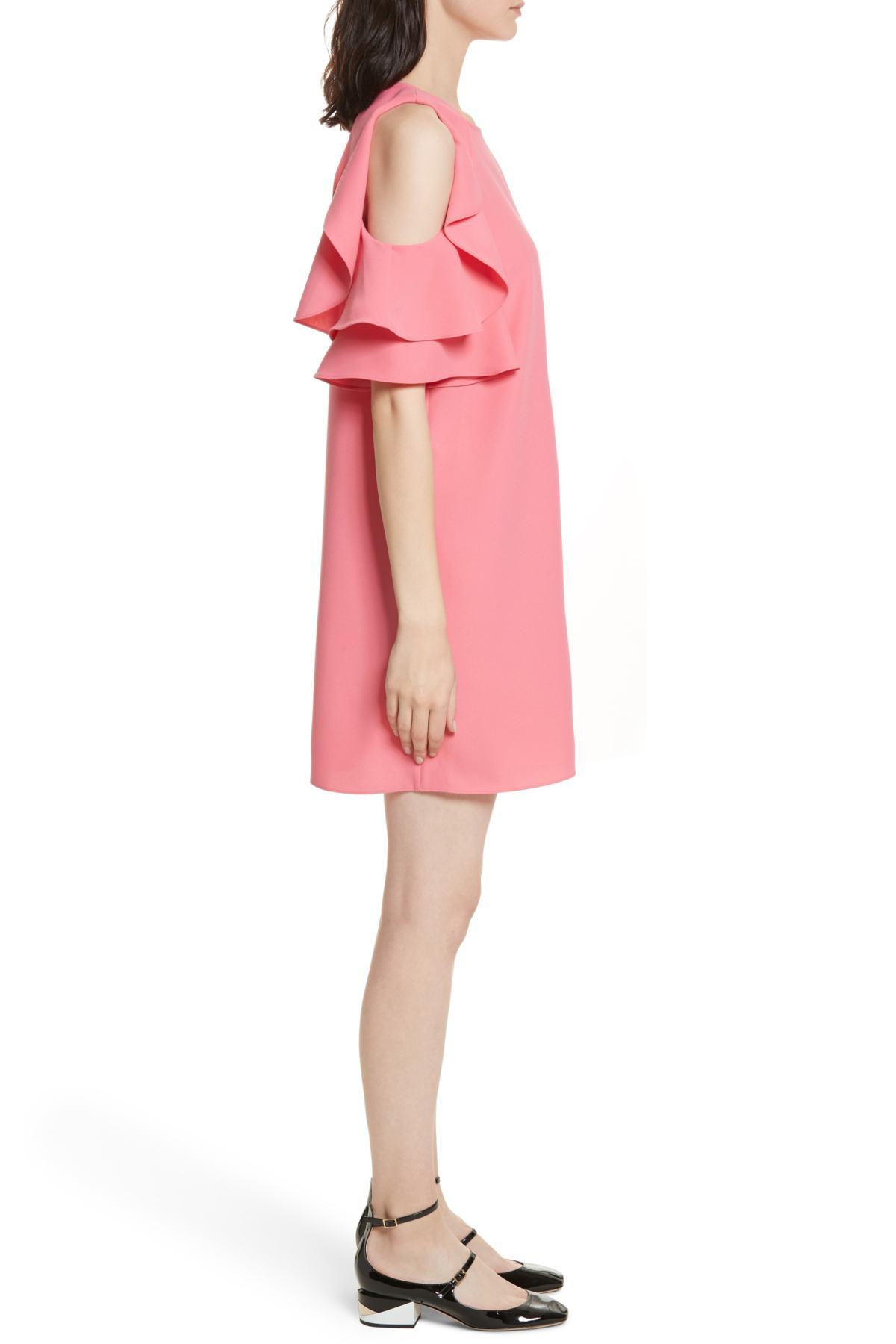 kate spade cold shoulder crepe dress