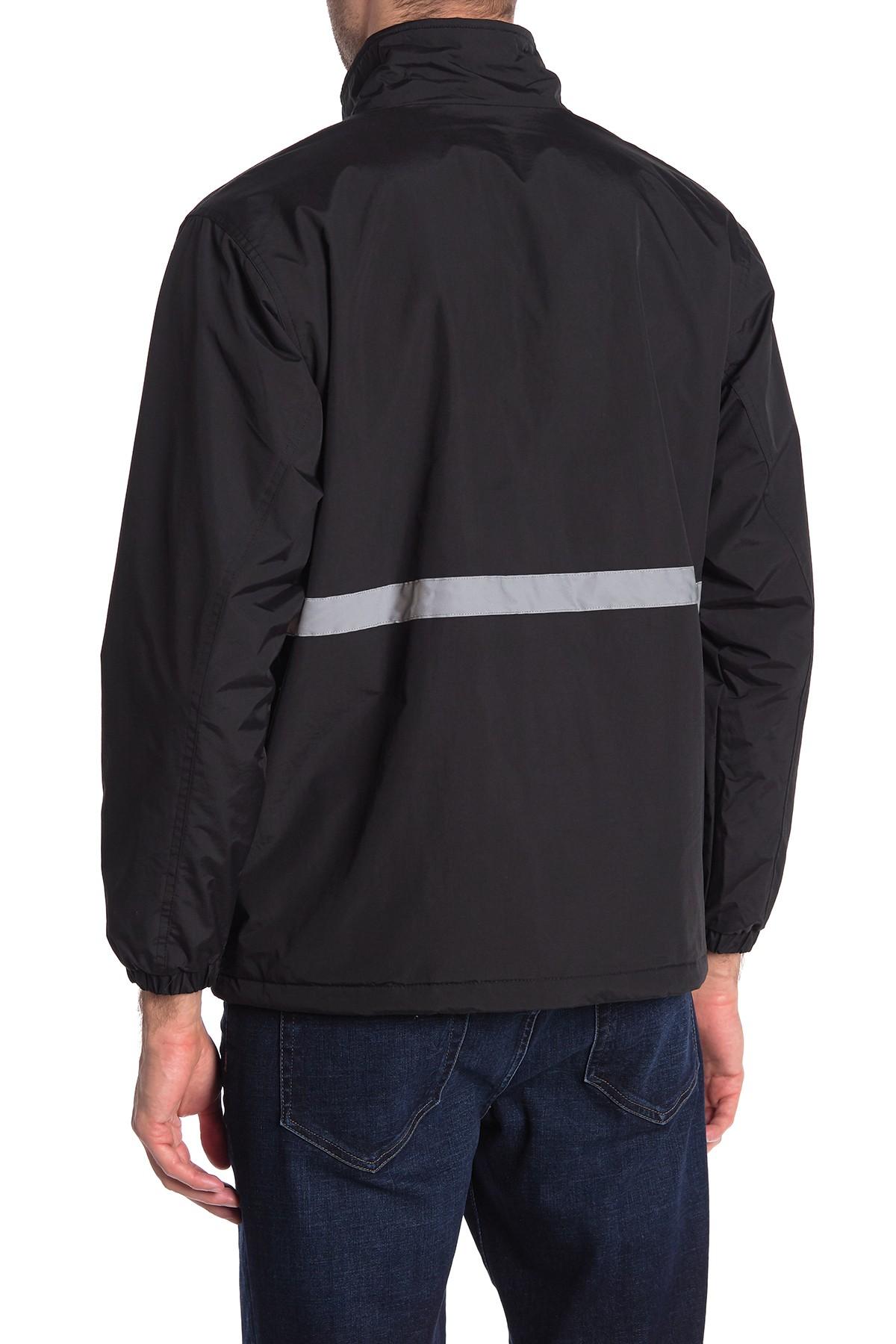 Download Obey Fleece Mock Neck Anorak in Black for Men - Lyst