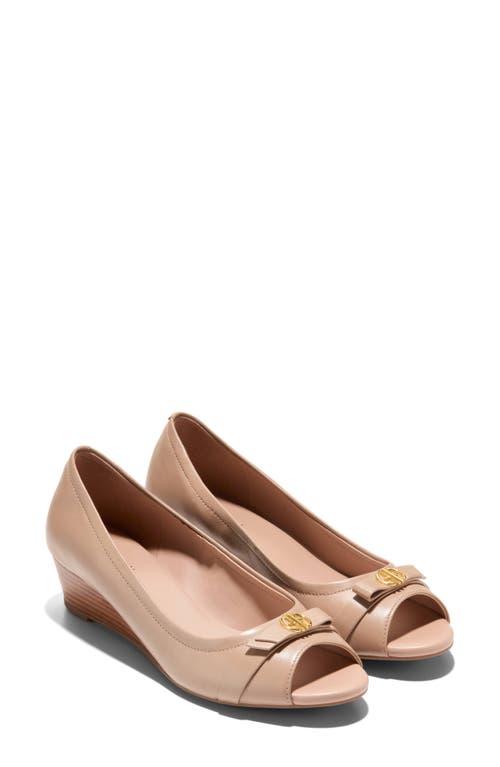 Cole Haan Malta Peep Toe Wedge Pump in Brown Lyst