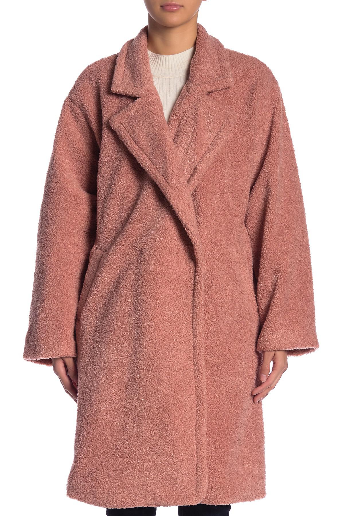 mauve teddy bear coat