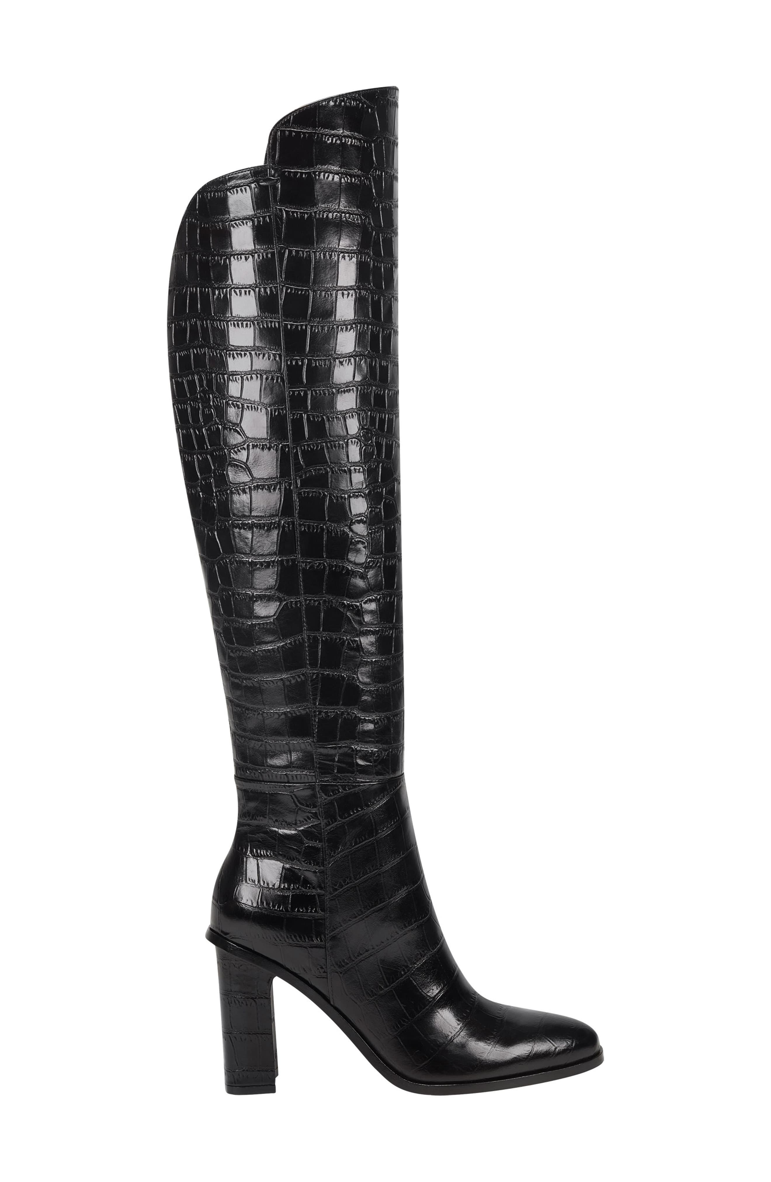 marc fisher ltd high shaft croco leather boots