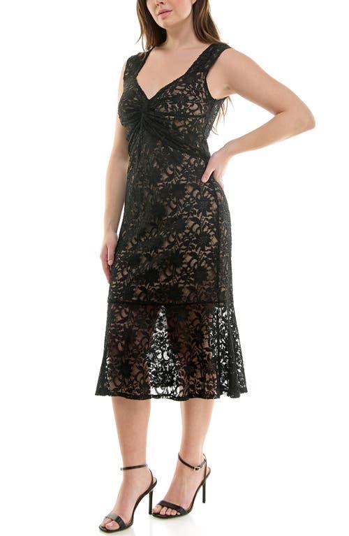 Nicole Miller Stretch Lace Bodycon Dress in Black Lyst