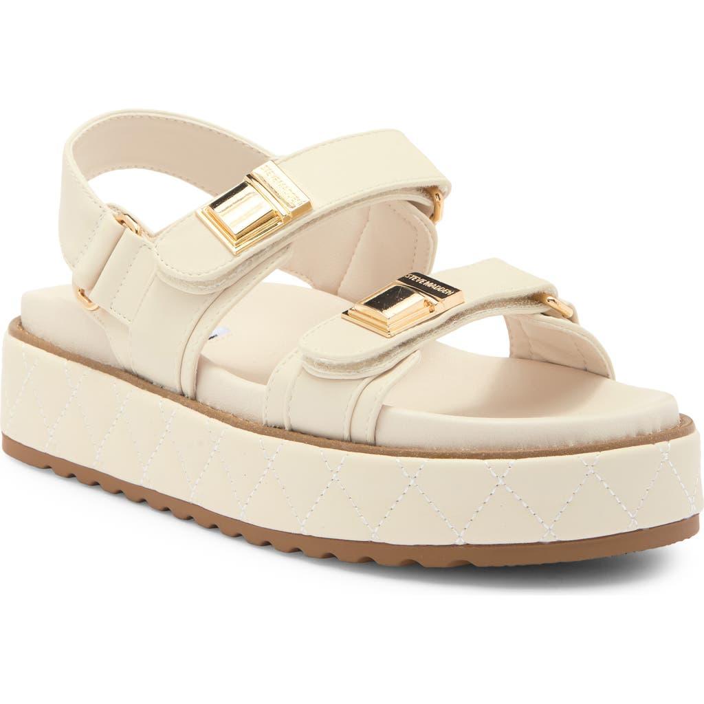【Steve Madden】Bowie プラットフォームスリングバックサンダル Steve Madden Bowie Platform Slingback Sandal in White | Lyst