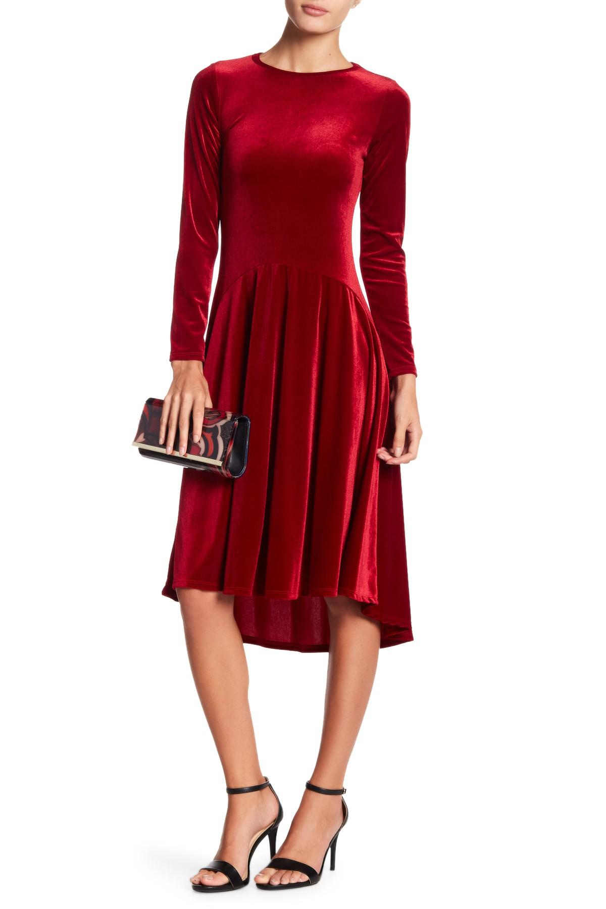 modest velvet dress
