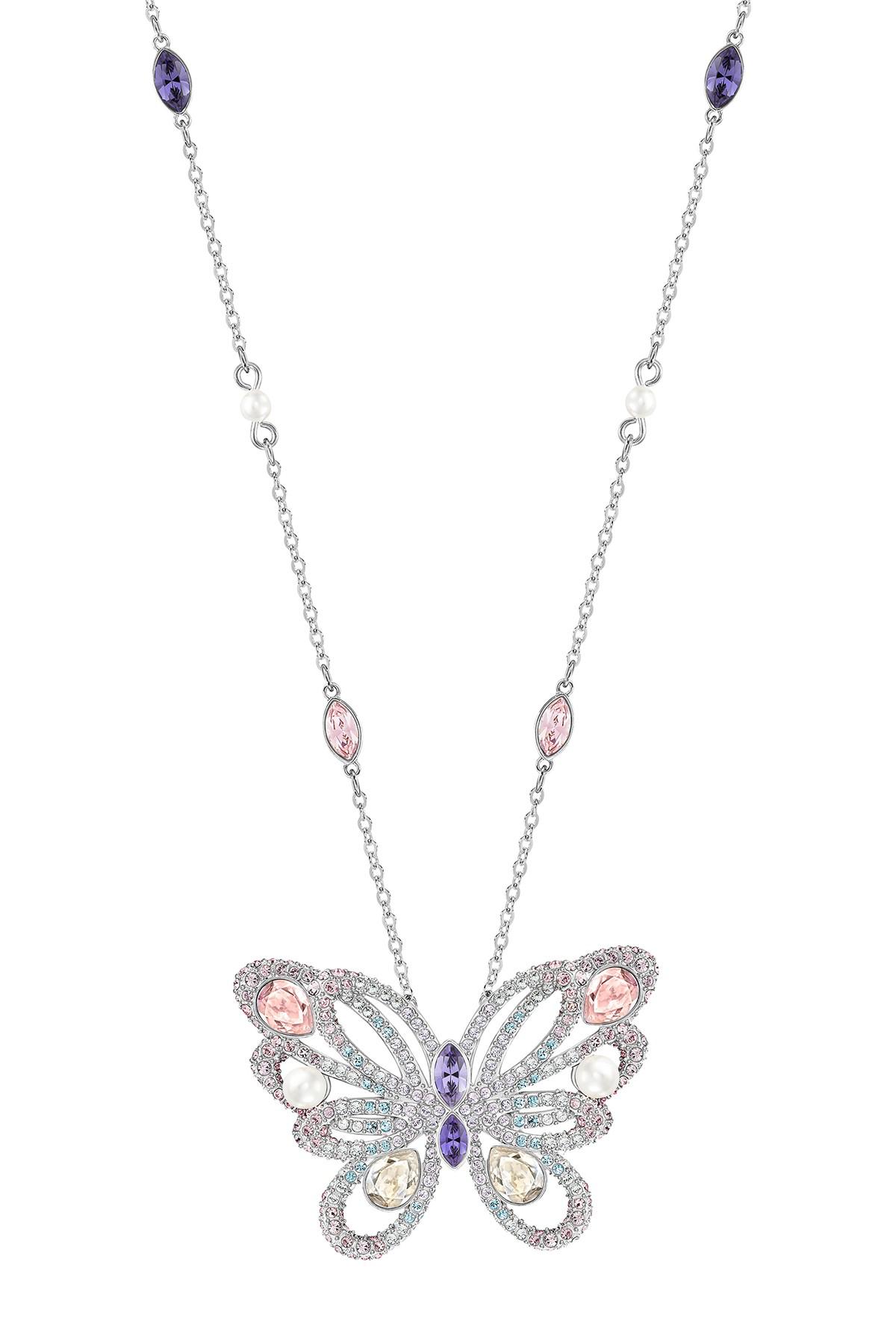 Swarovski Escape Pave Crystal Butterfly Pendant Necklace in Metallic | Lyst
