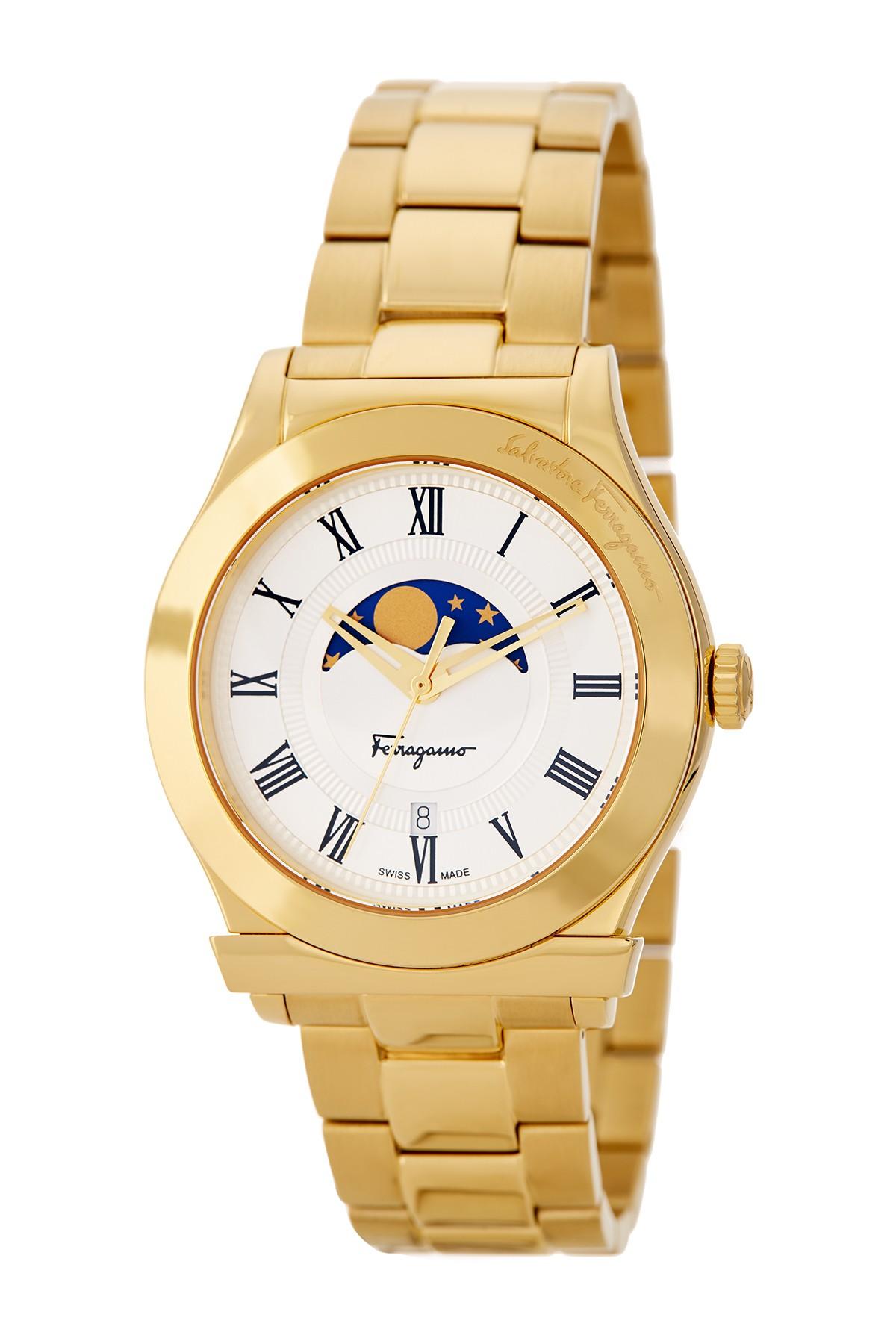 ferragamo moonphase watch