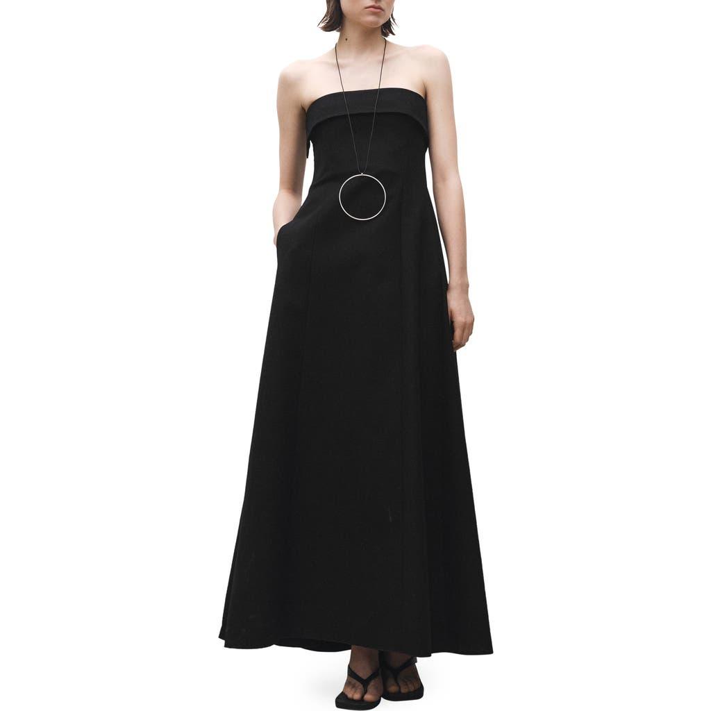mango strapless linen dress Strapless linen dress