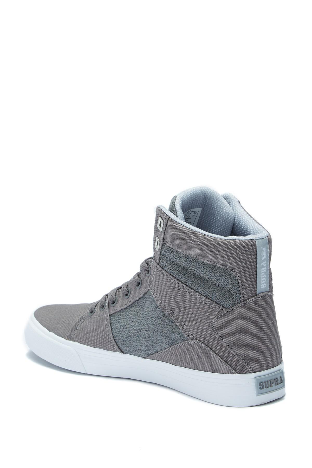 Supra Aluminum Mid Top Sneaker in Grey/lt Grey-White (Gray) for Men | Lyst
