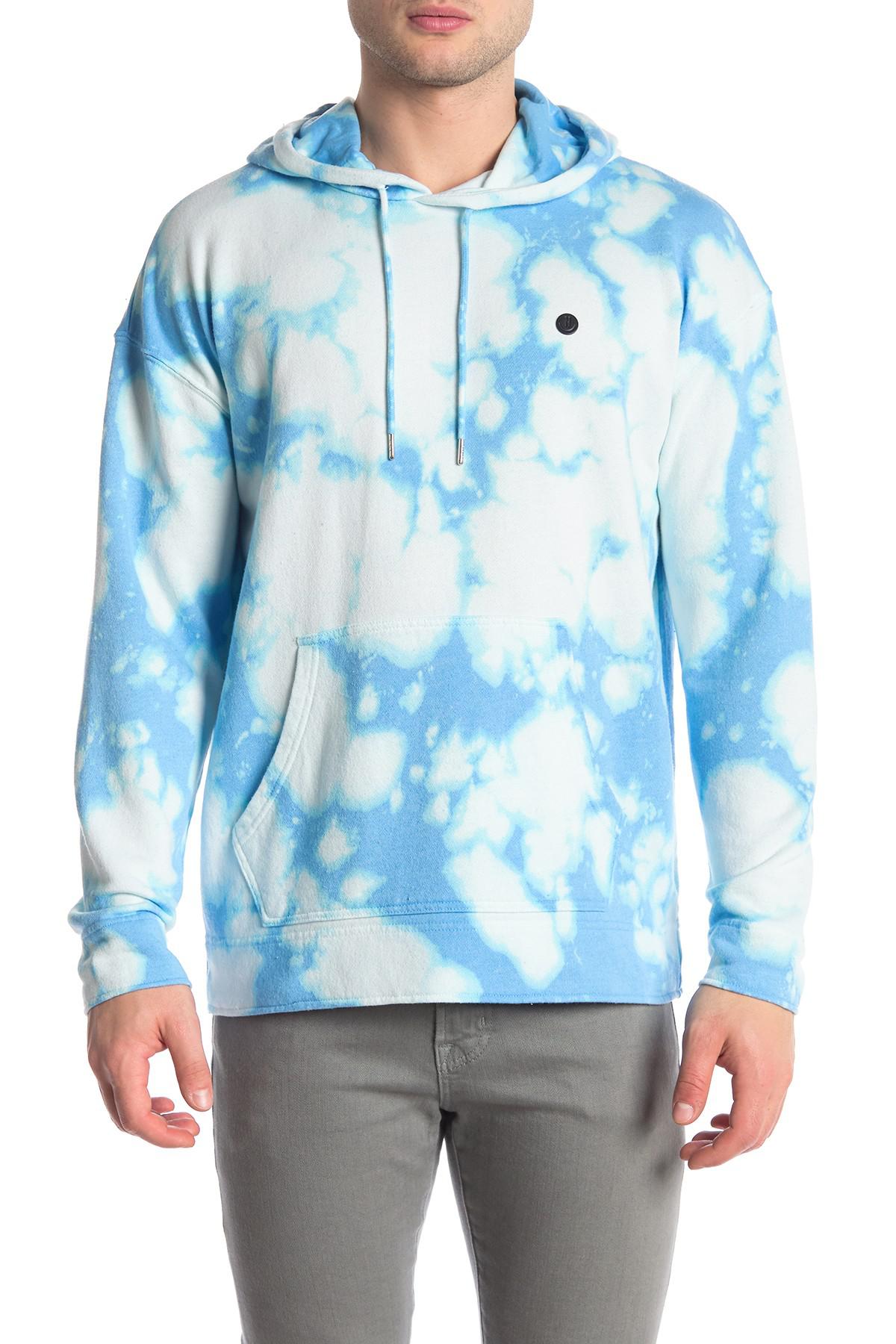 sky blue tie dye hoodie