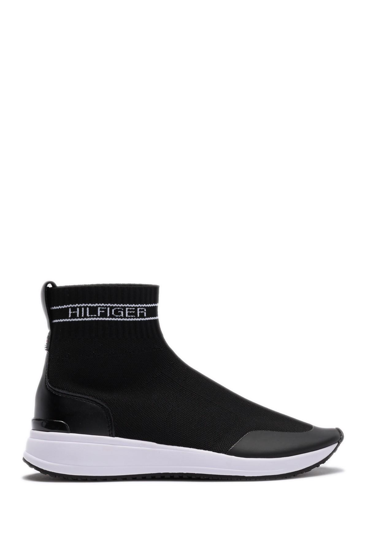 Tommy Hilfiger Reco Sock Sneakers in Black - Lyst