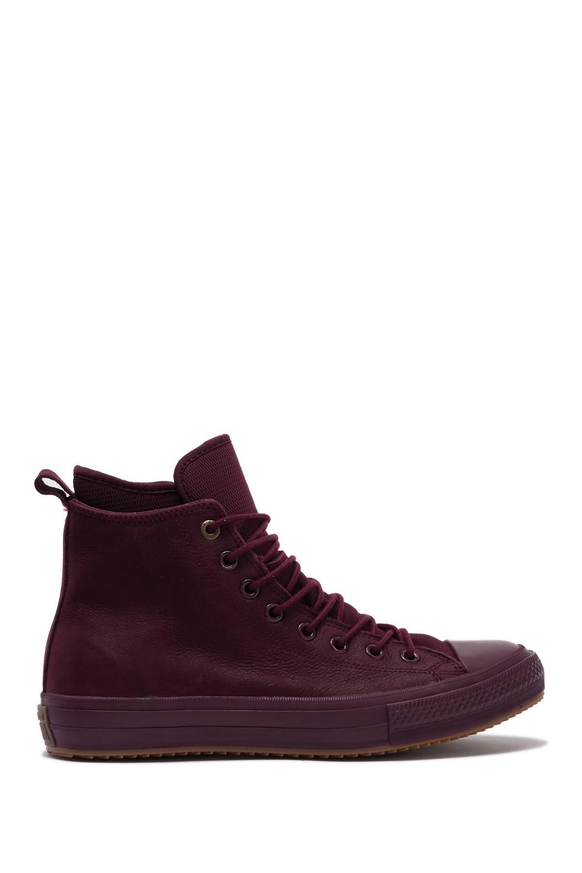 Converse Leather Dark Sangria All Star Wp Sneaker (unisex) for Men | Lyst
