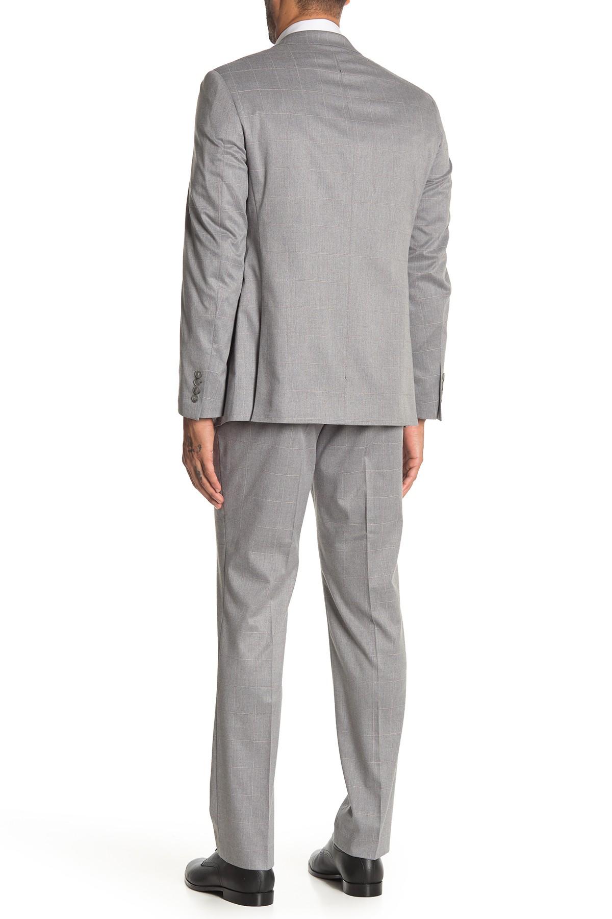 Louis Raphael Mens Slim Fit 2 Button Side Vent 4way Stretch Sharkskin Suit Coat