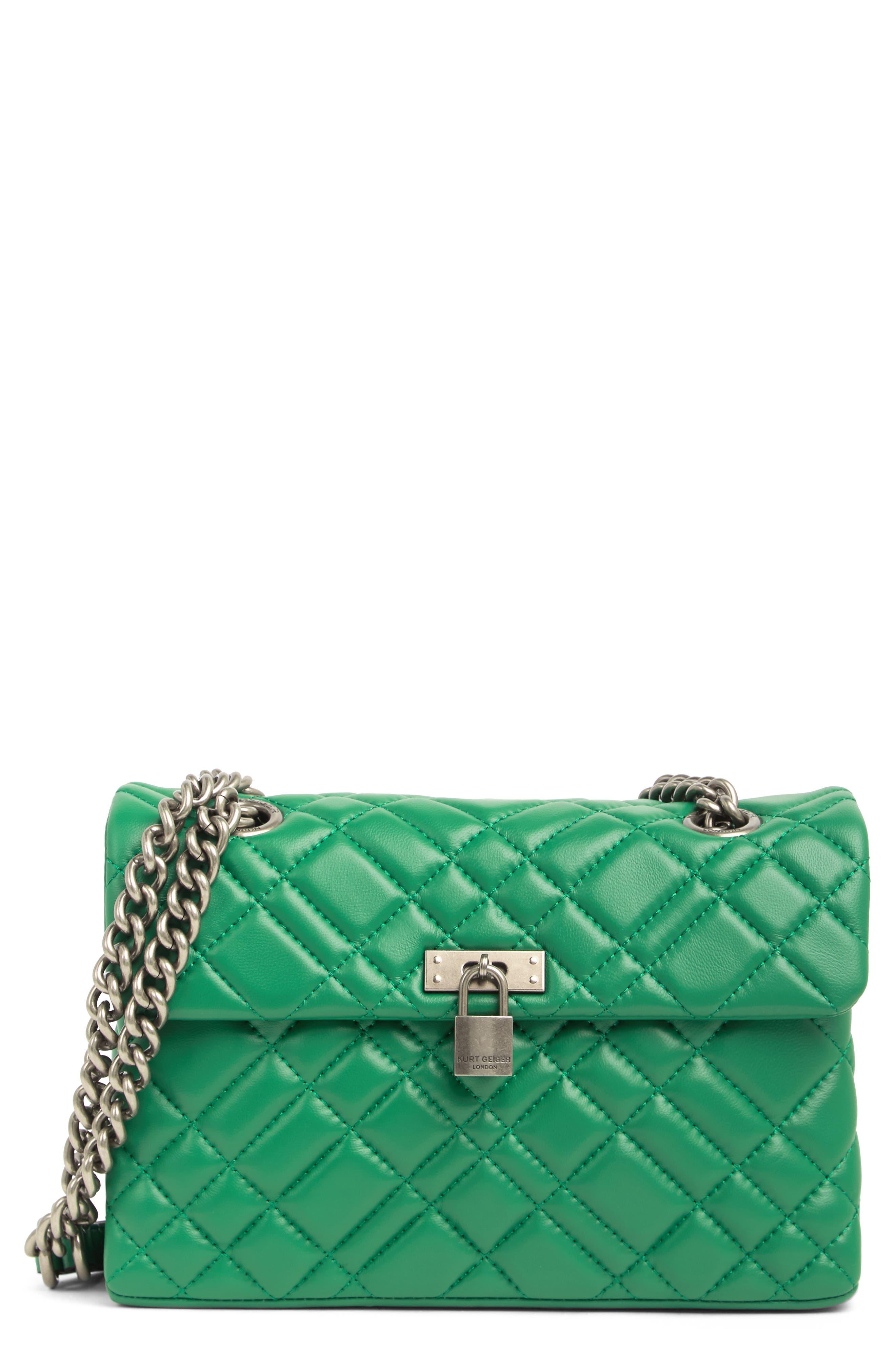 Kurt Geiger Brixton Lock Leather Bag In Green At Nordstrom Rack for Men ...