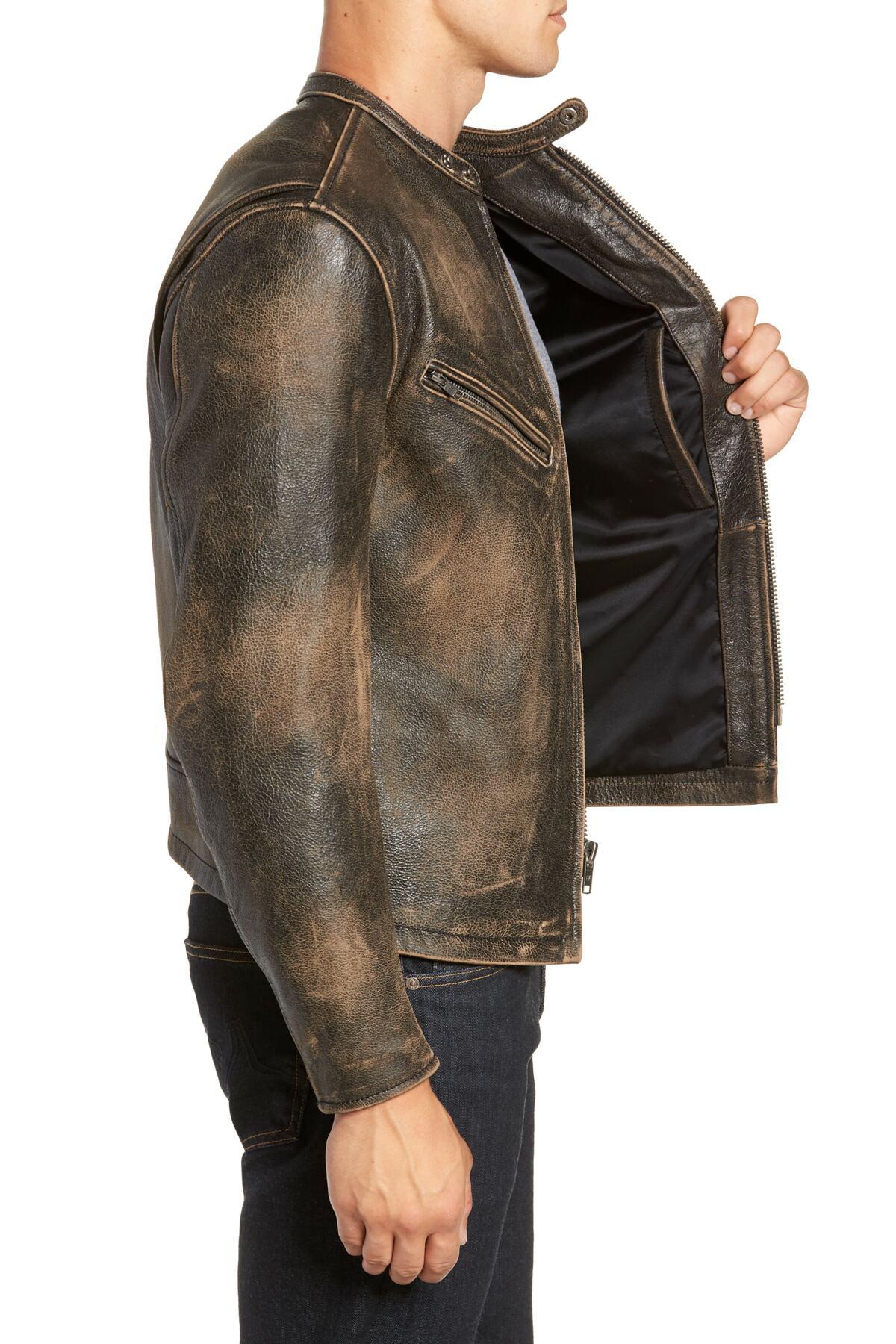 frye leather jacket mens
