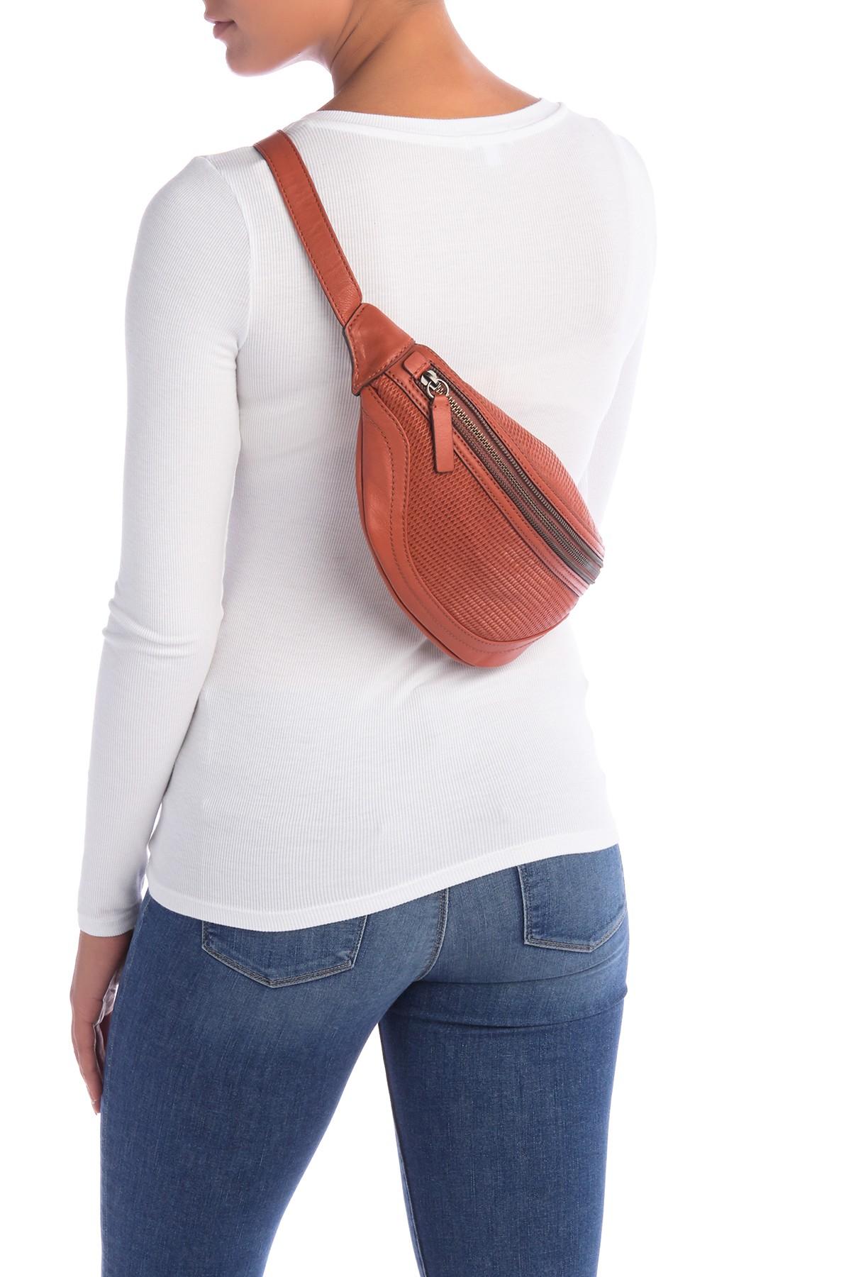 Frye Lena Perforated Leather Belt Bag Lyst