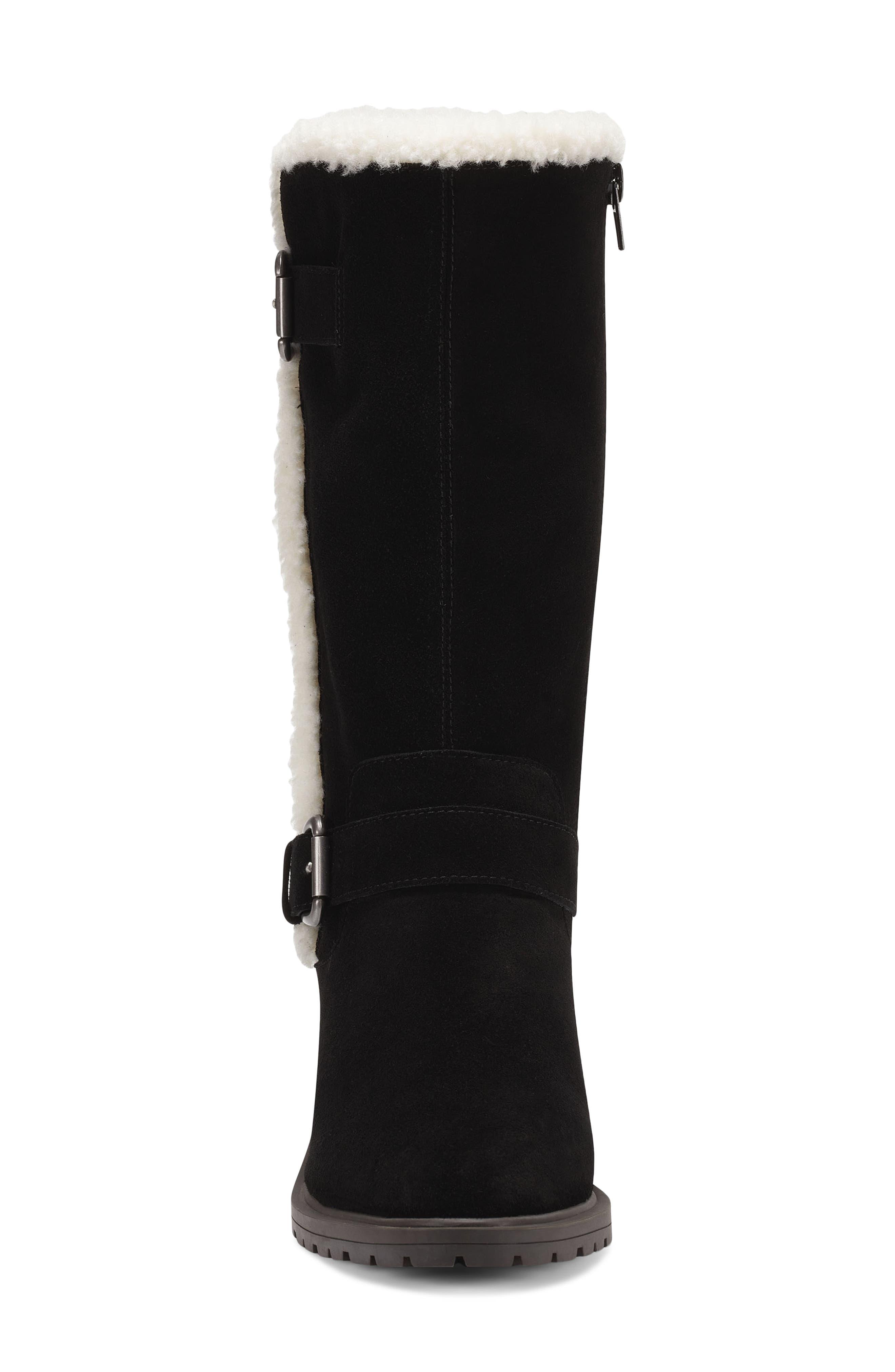 Lucky Brand Jacoba Faux Fur Trim Buckle Boot In Black At Nordstrom Rack ...