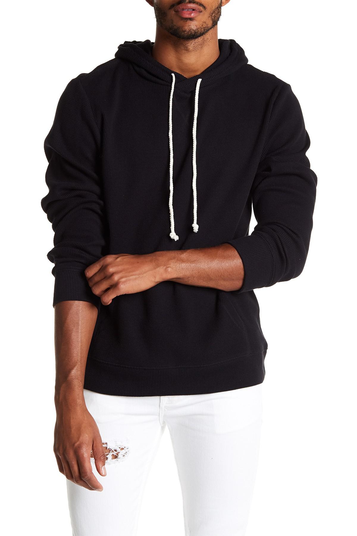 Threads For Thought Cotton Tommy Thermal Pullover Hoodie in Black for ...