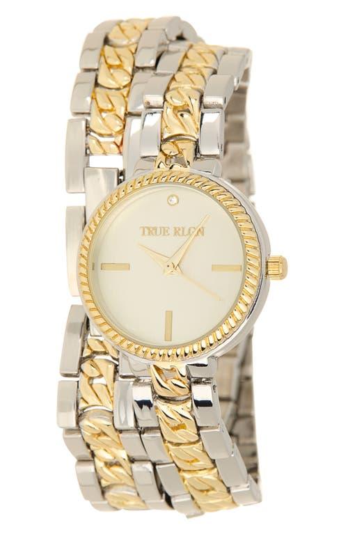TRUE RELIGION Two-Tone Wrap Bracelet Strap Watch, 28Mm in  display picture 2