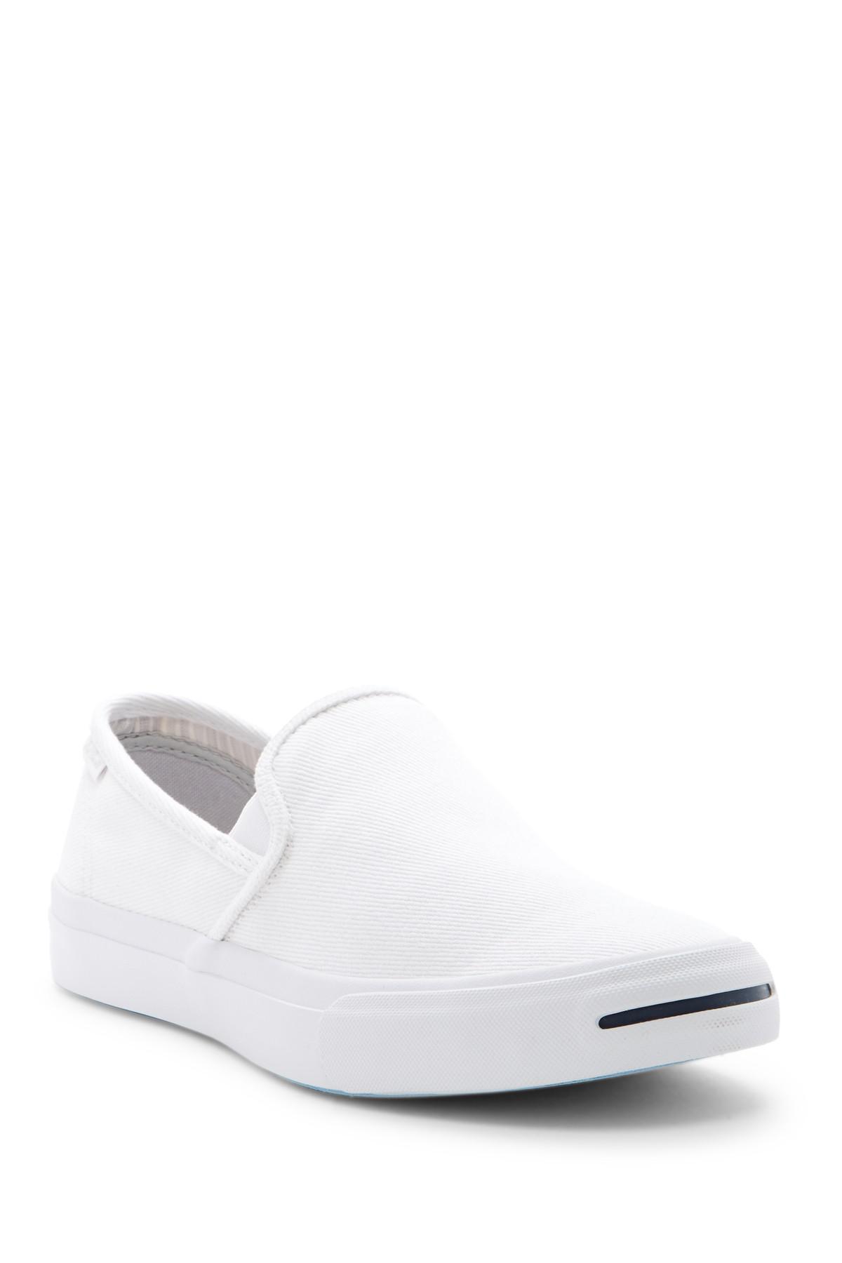 converse jack purcell slip on white