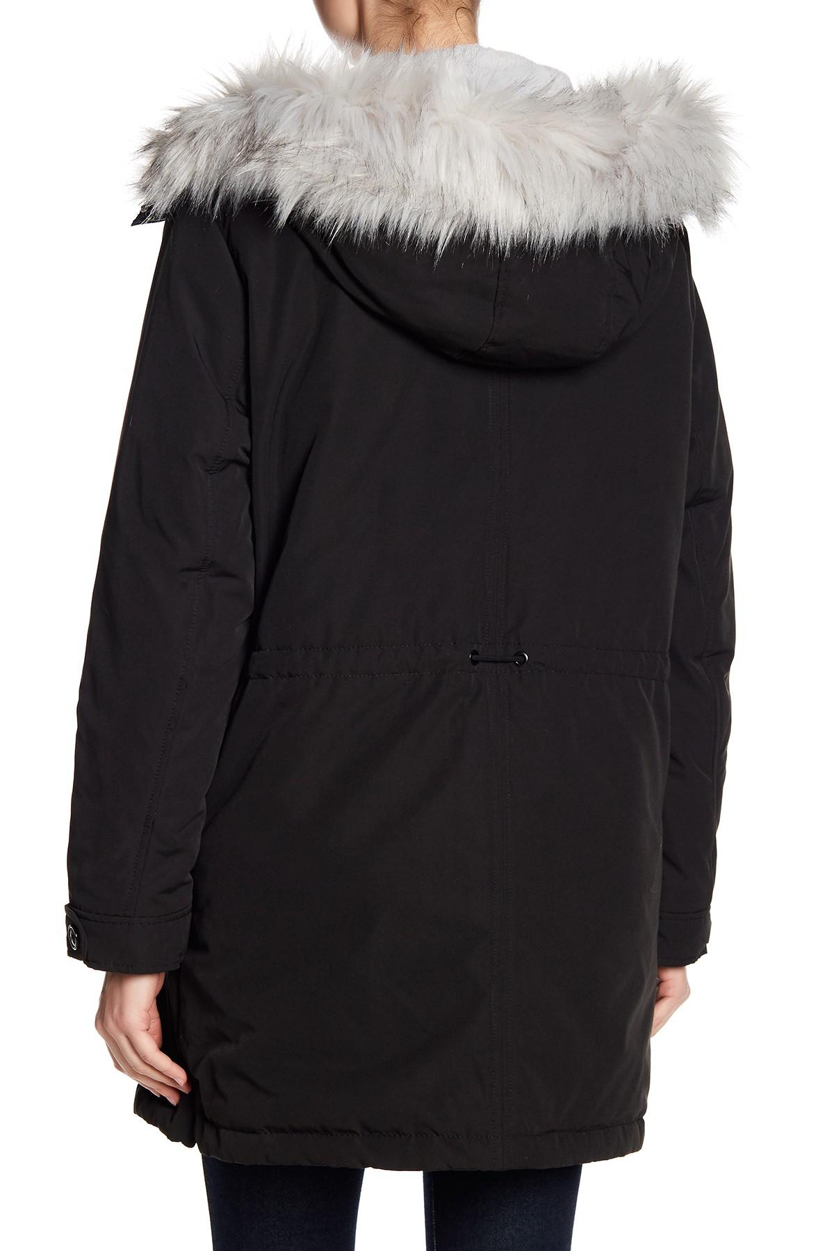 dex faux fur trimmed hooded parka
