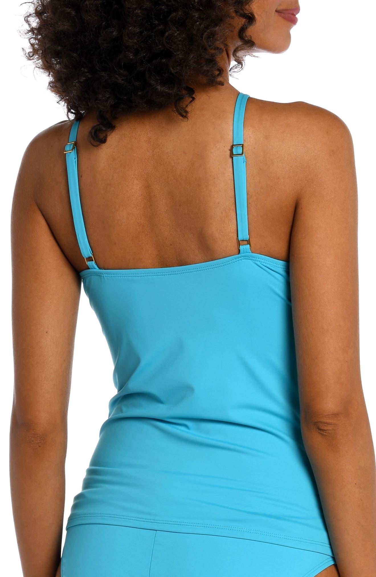 La Blanca Island Goddess Keyhole High Neck Tankini Top, Tankini Top