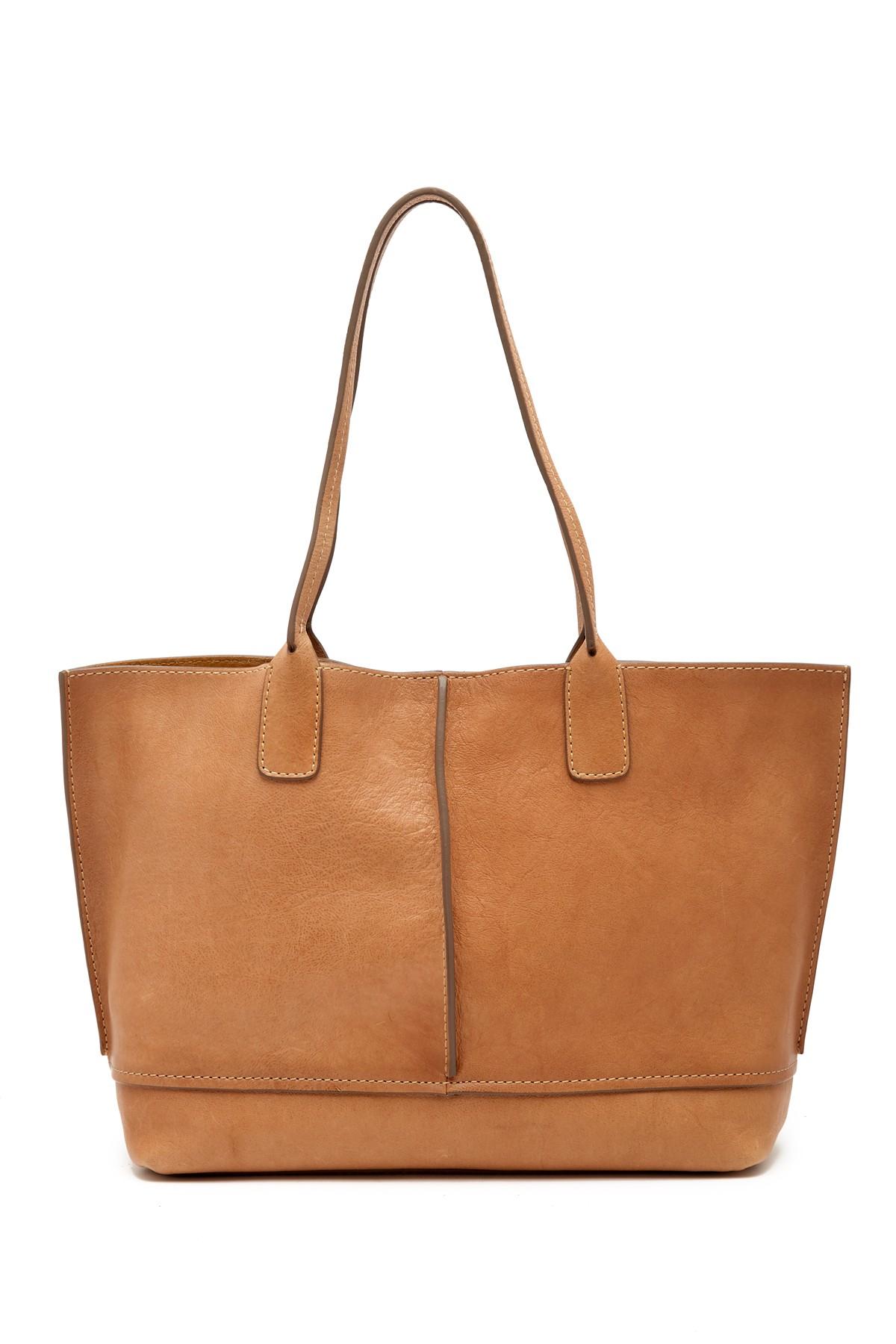 Frye Lucy Leather Tote Bag in Beige (Natural) - Lyst