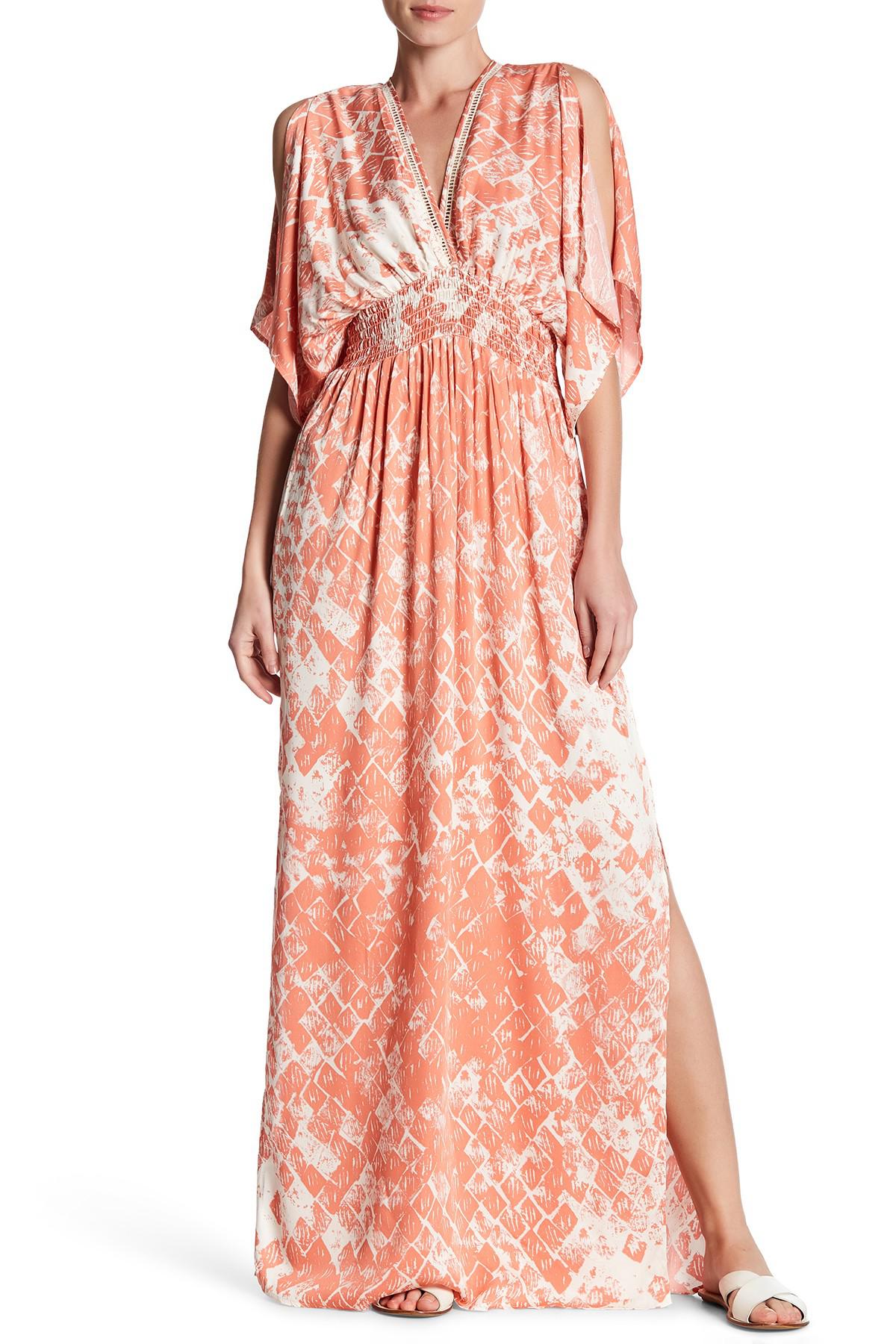 love stitch gauze kimono maxi dress