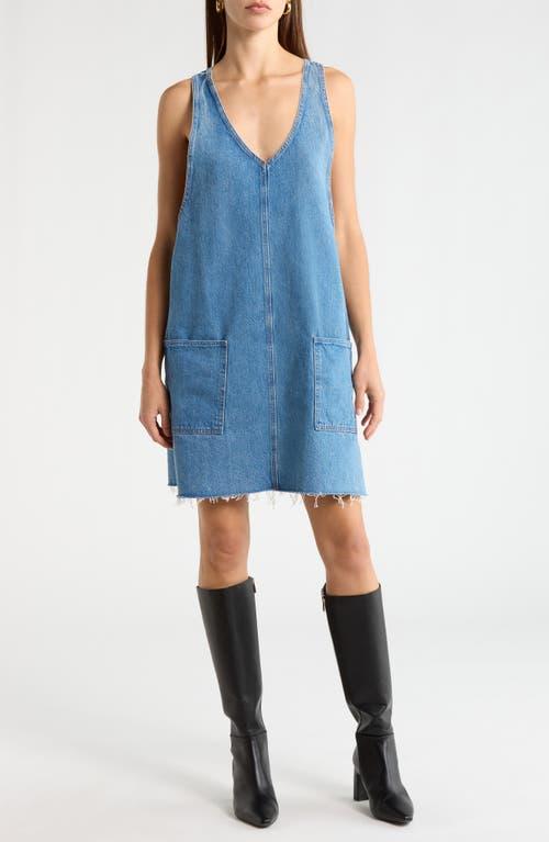 mother denim dress HATCH Collection The Mama Denim Dress in Vintage Dream Blue