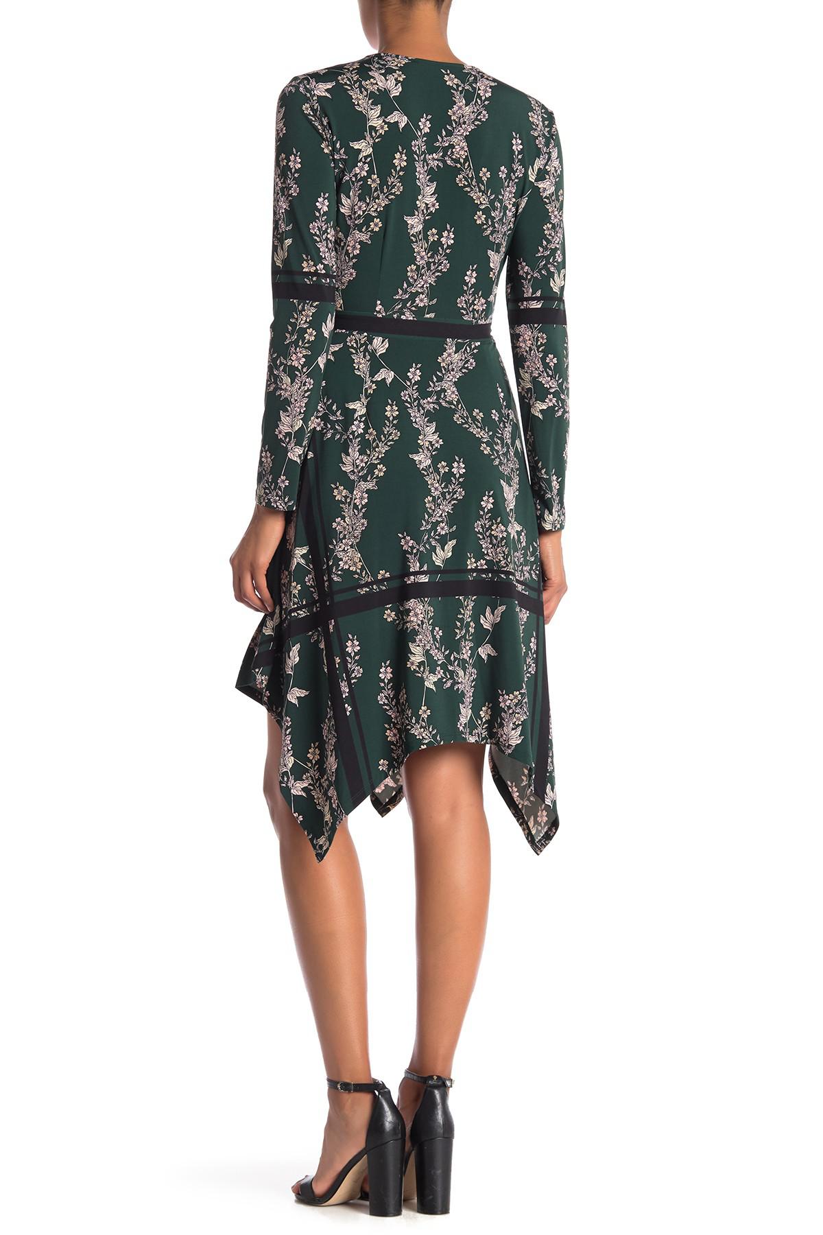 bcbg isabella asymmetrical wrap dress