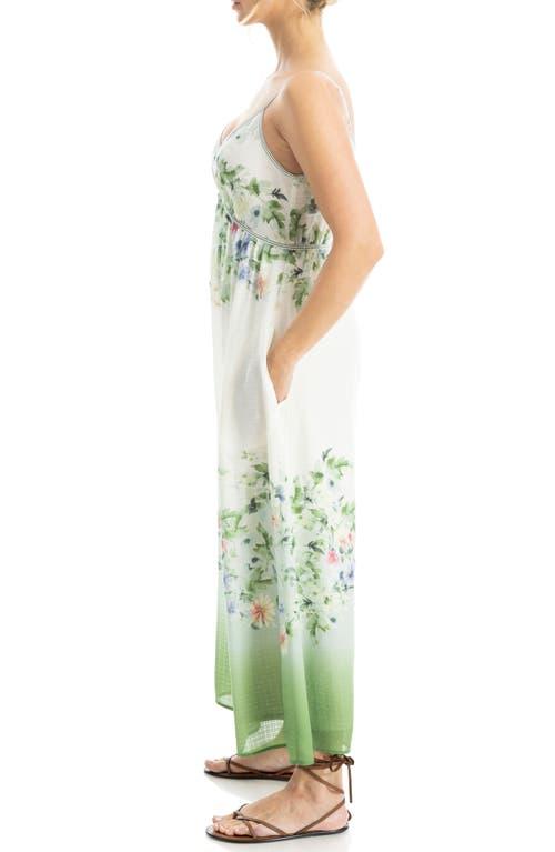 chinese dress ladies Max Studio Tie Neck Bubble Sleeve Tiered Maxi Dress main image 0